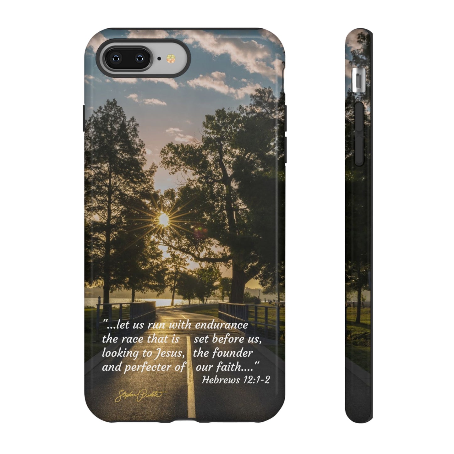 Phone Tough Case -- Heb. 12:1-2 -- Sunrise on the Running Path at White Rock Lake