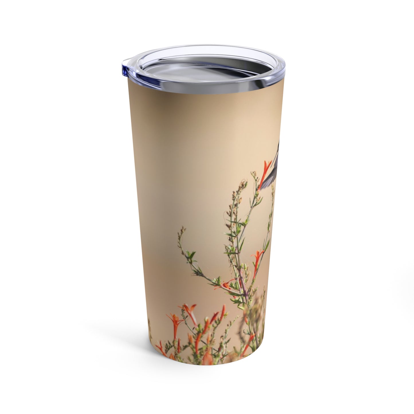 Tumbler 20oz -- Hummingbird and Flowers