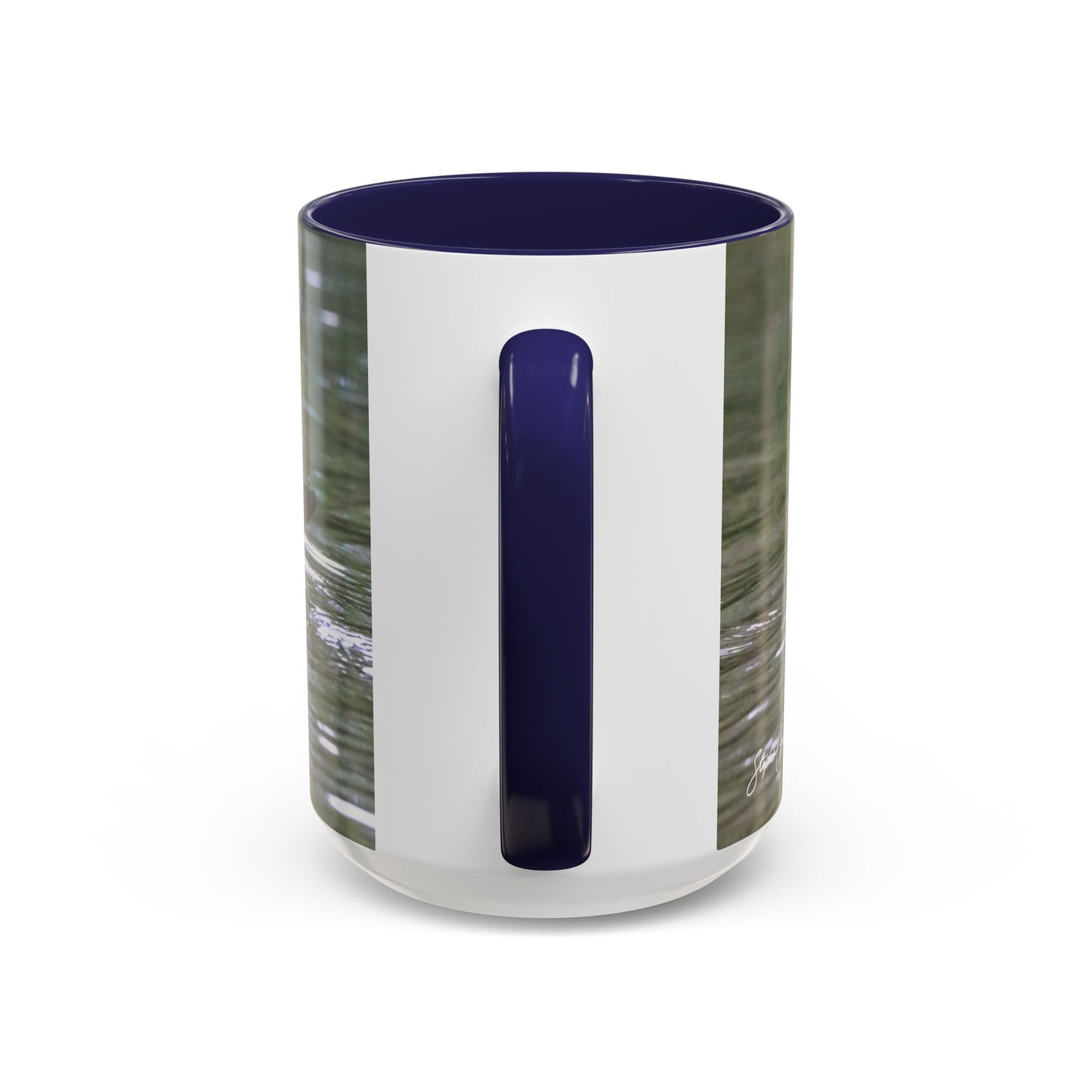 Accent Coffee Mug (11oz, 15oz) -- Wood Ducks Kissing