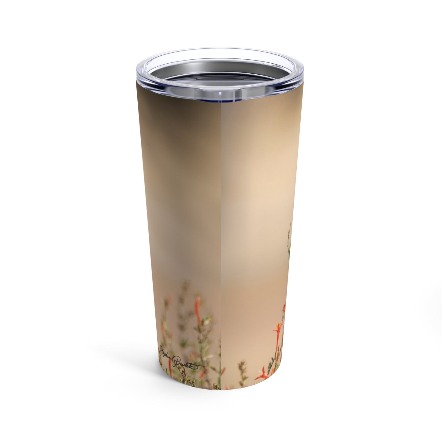 Tumbler 20oz -- Hummingbird and Flowers