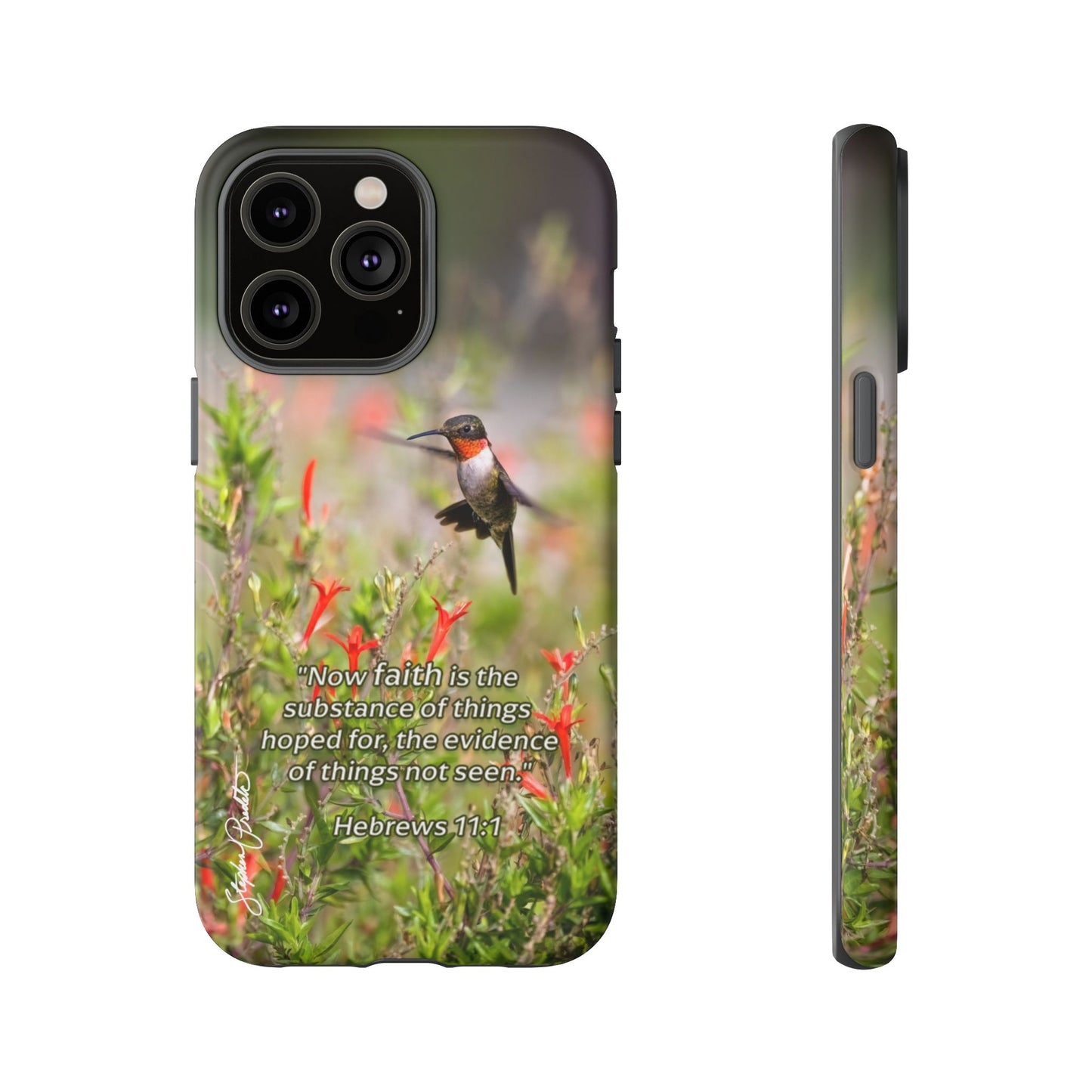 Phone Tough Case -- Heb. 11:1 -- Ruby-throated Hummingbird