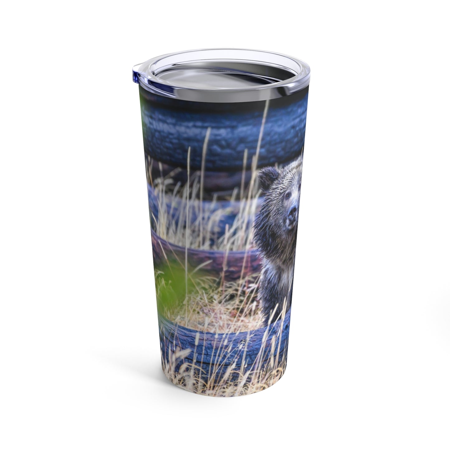 Tumbler 20oz - Grizzly Bear Stare Photo