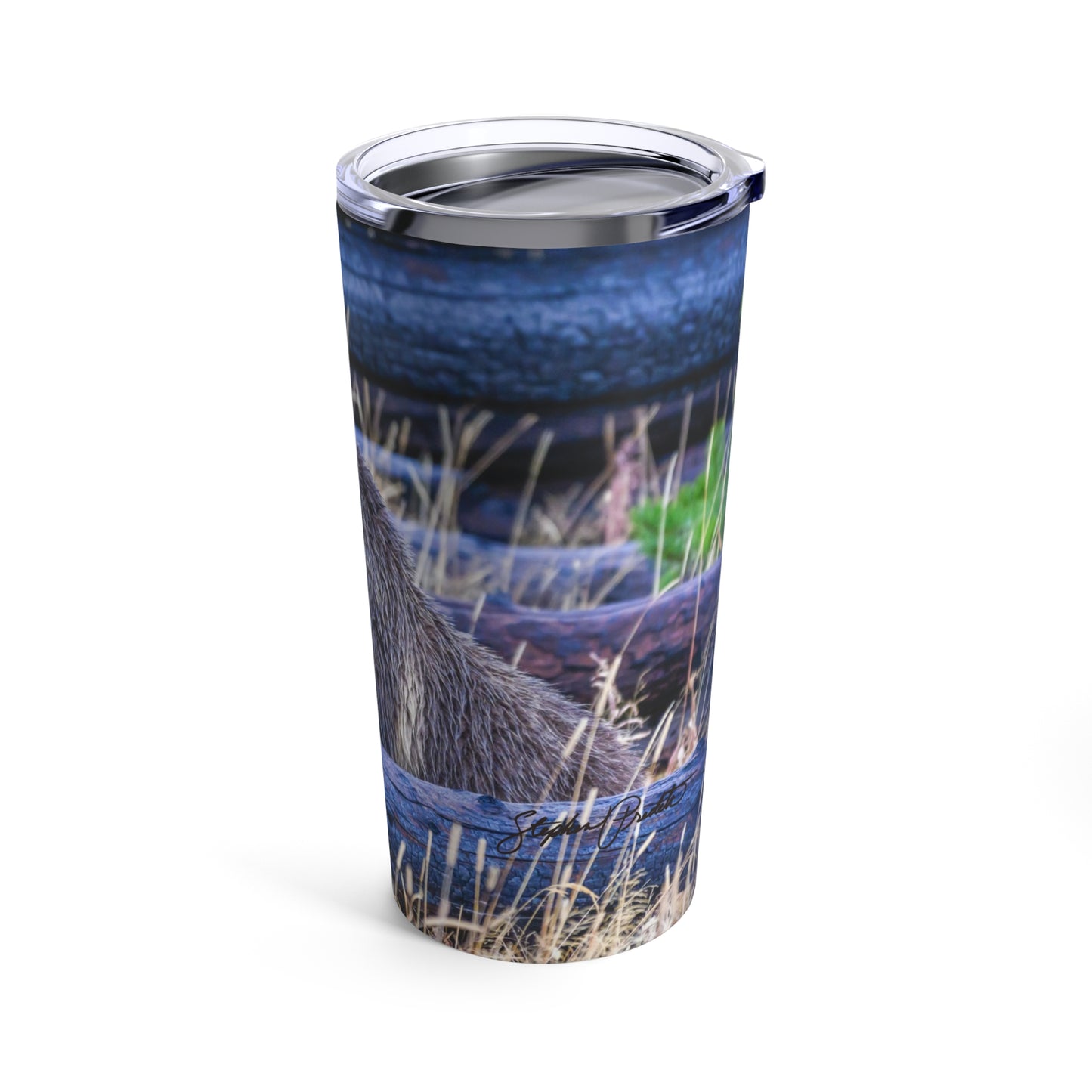 Tumbler 20oz - Grizzly Bear Stare Photo