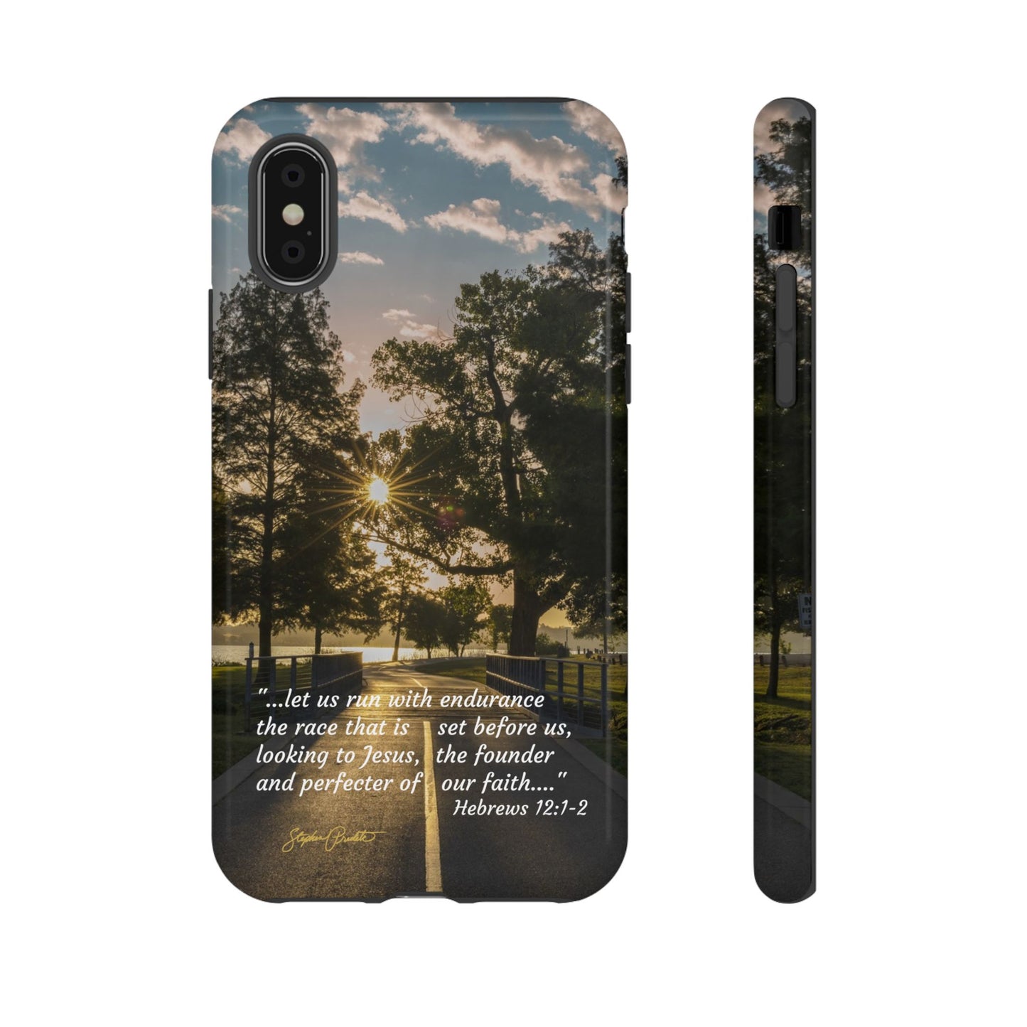 Phone Tough Case -- Heb. 12:1-2 -- Sunrise on the Running Path at White Rock Lake