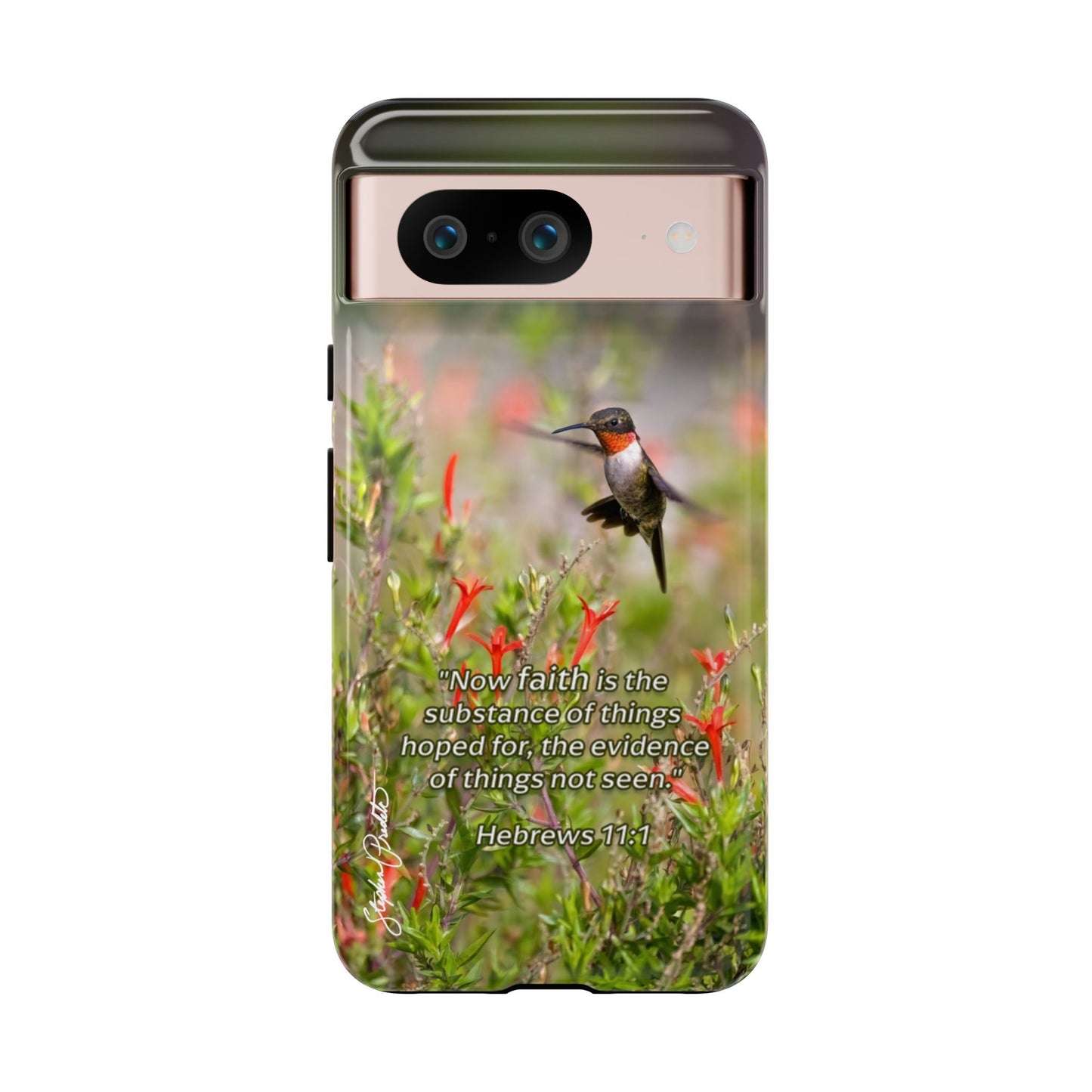 Phone Tough Case -- Heb. 11:1 -- Ruby-throated Hummingbird