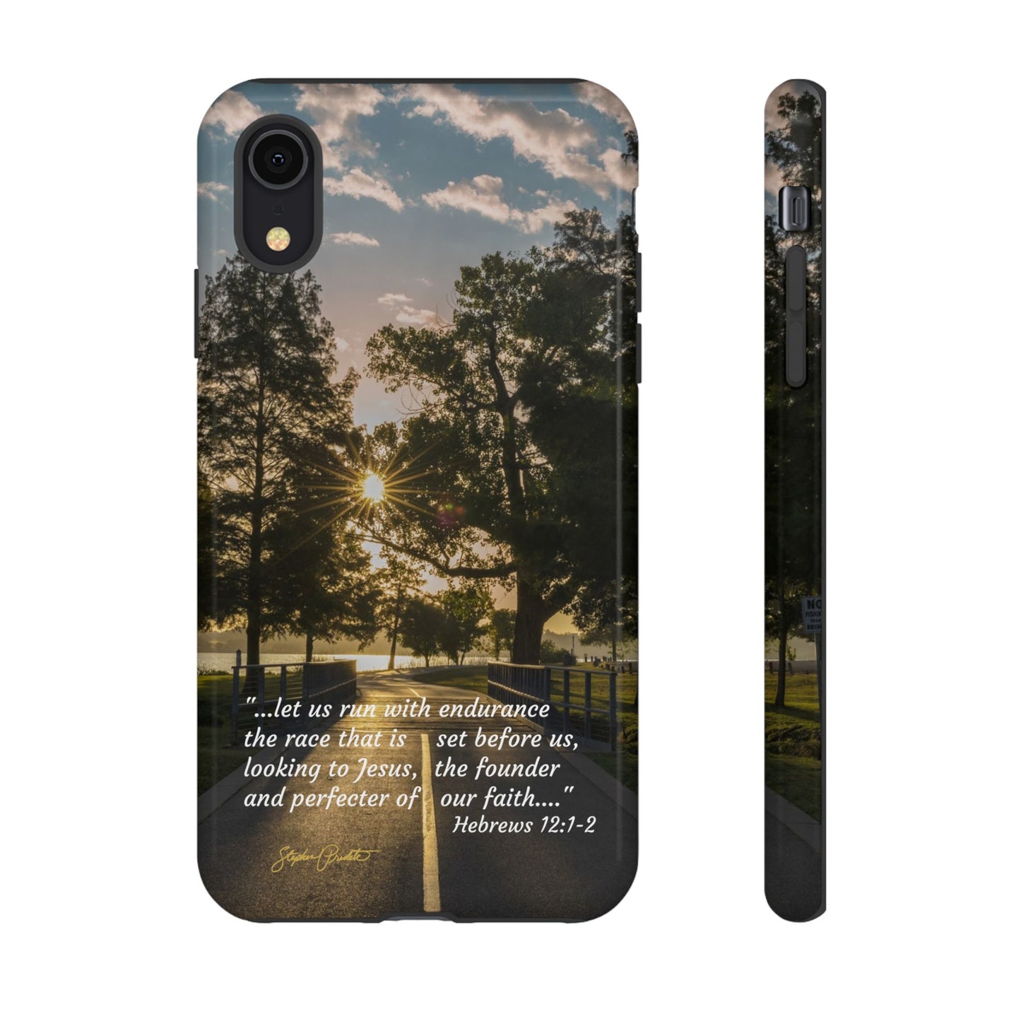 Phone Tough Case -- Heb. 12:1-2 -- Sunrise on the Running Path at White Rock Lake