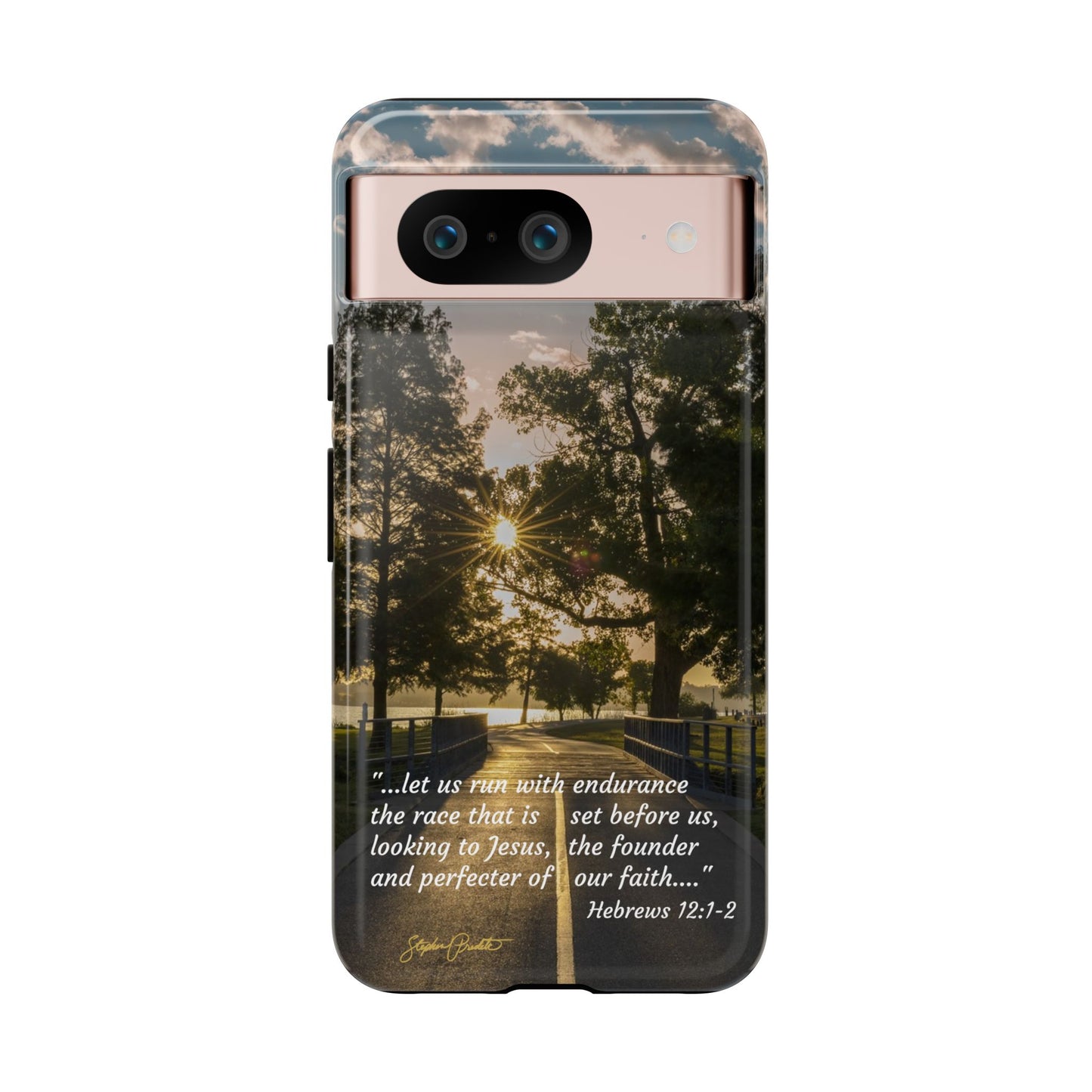 Phone Tough Case -- Heb. 12:1-2 -- Sunrise on the Running Path at White Rock Lake