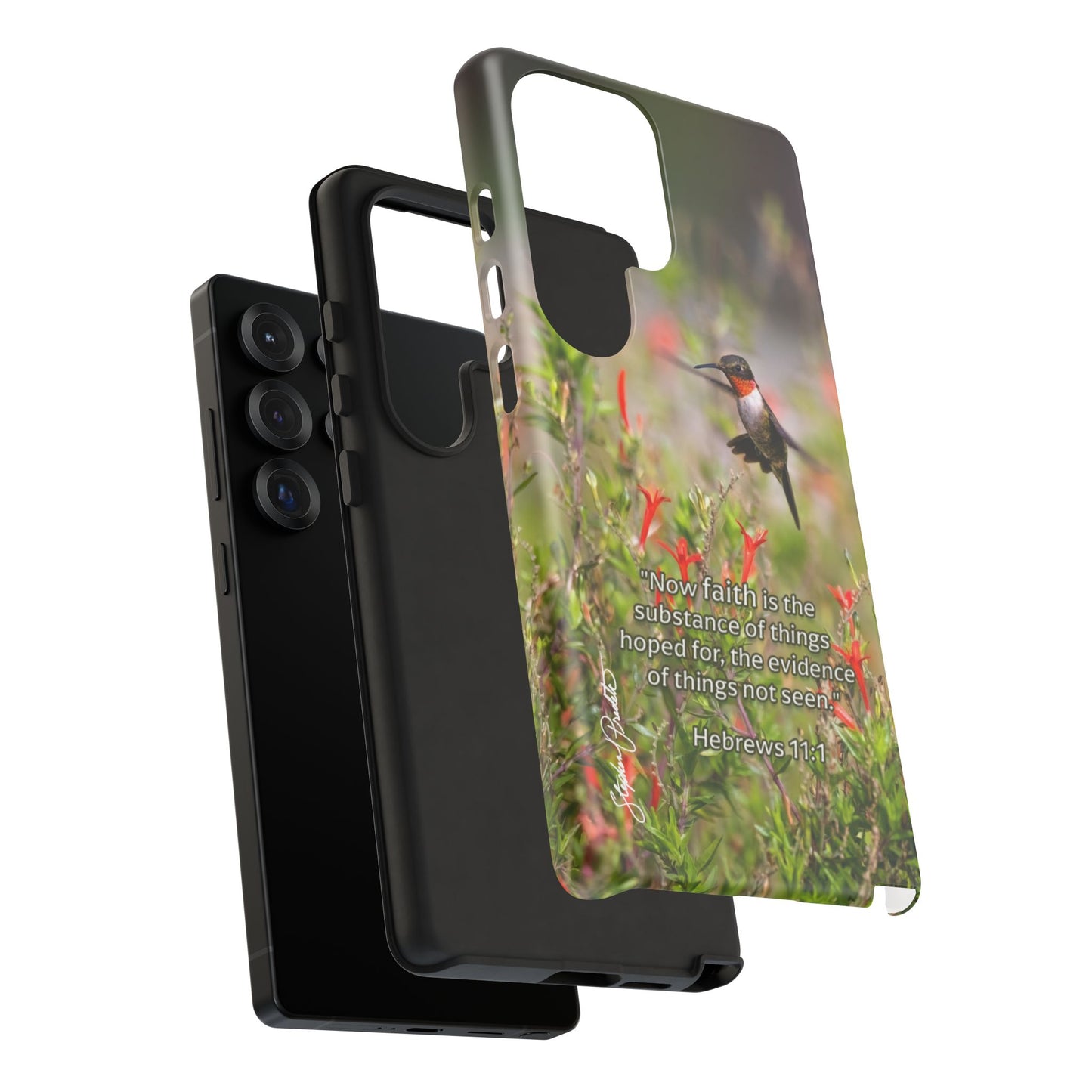 Phone Tough Case -- Heb. 11:1 -- Ruby-throated Hummingbird