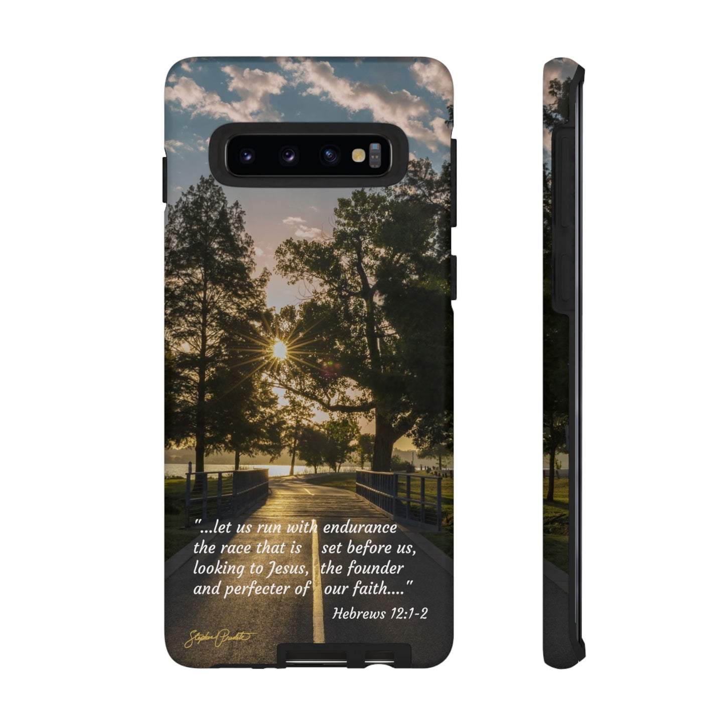 Phone Tough Case -- Heb. 12:1-2 -- Sunrise on the Running Path at White Rock Lake