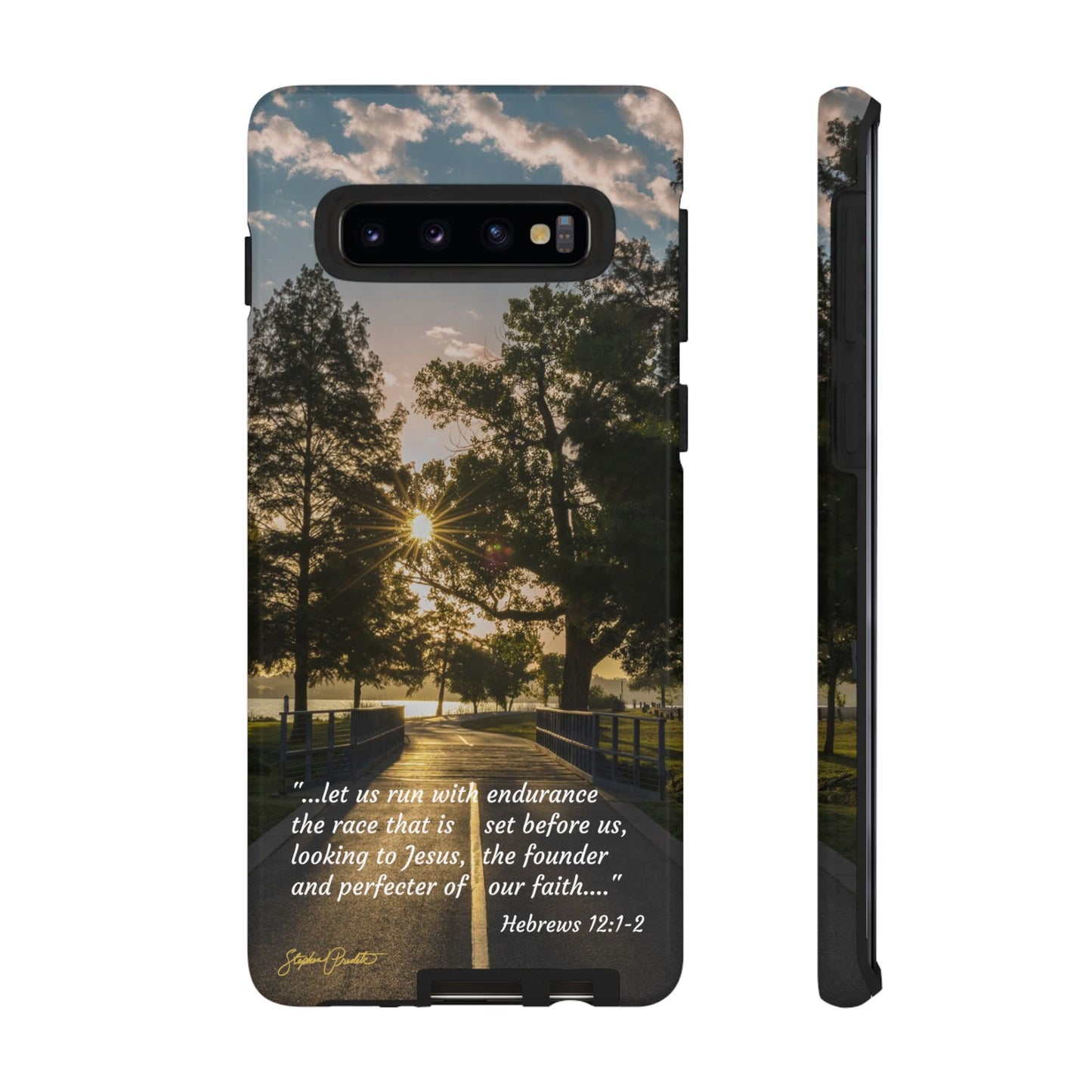 Phone Tough Case -- Heb. 12:1-2 -- Sunrise on the Running Path at White Rock Lake