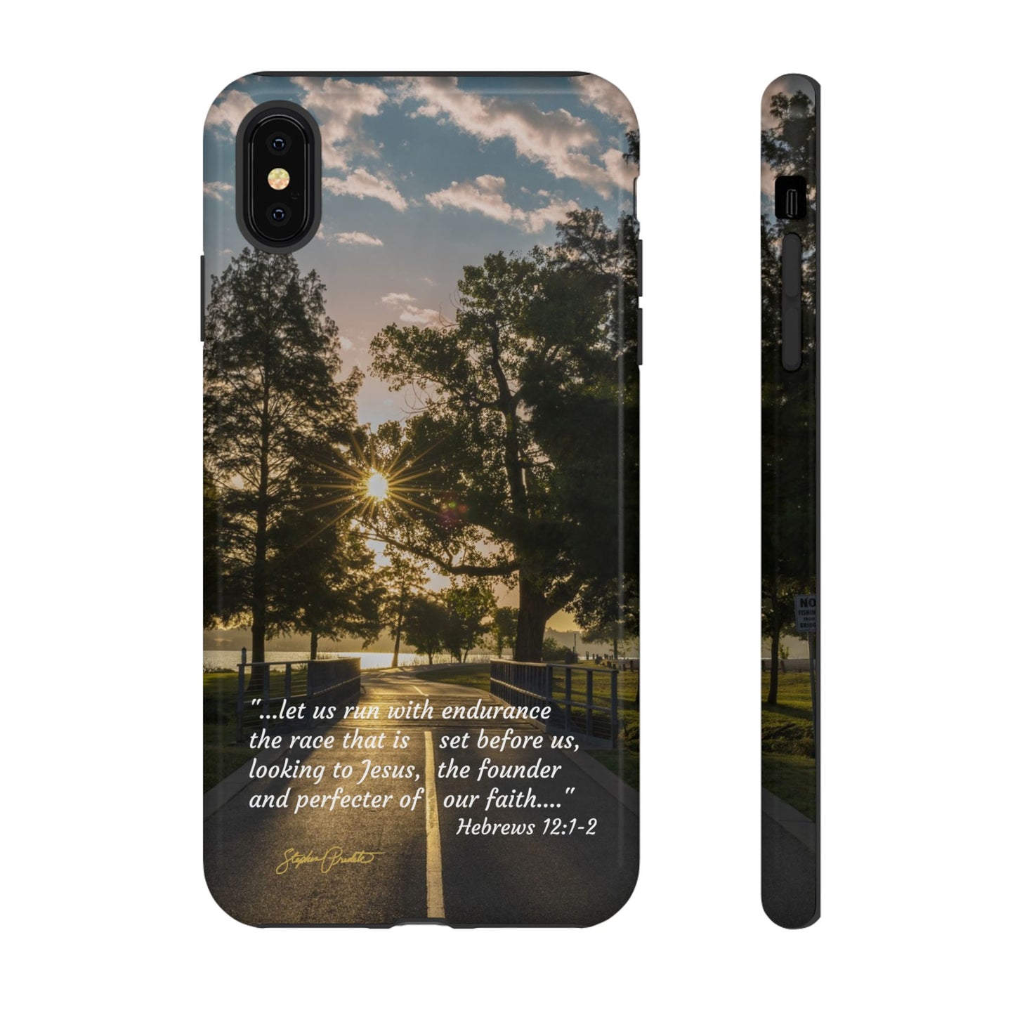 Phone Tough Case -- Heb. 12:1-2 -- Sunrise on the Running Path at White Rock Lake