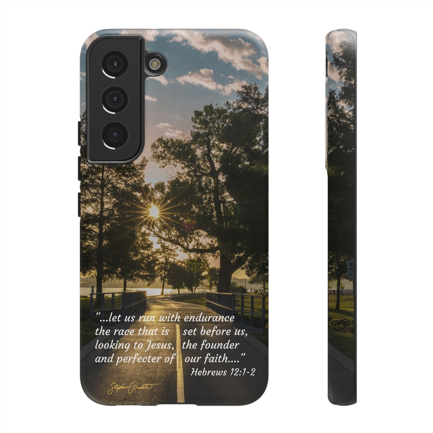 Phone Tough Case -- Heb. 12:1-2 -- Sunrise on the Running Path at White Rock Lake