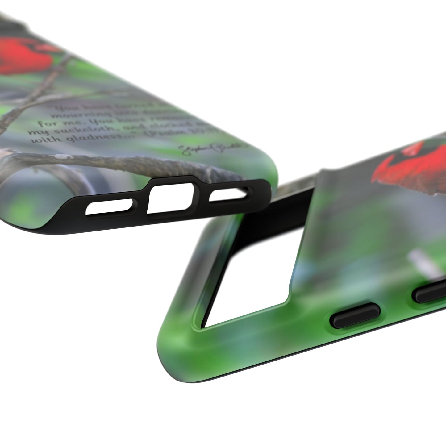 Phone Tough Case - Northern Cardinal 2 with Verse Psalm 30:11