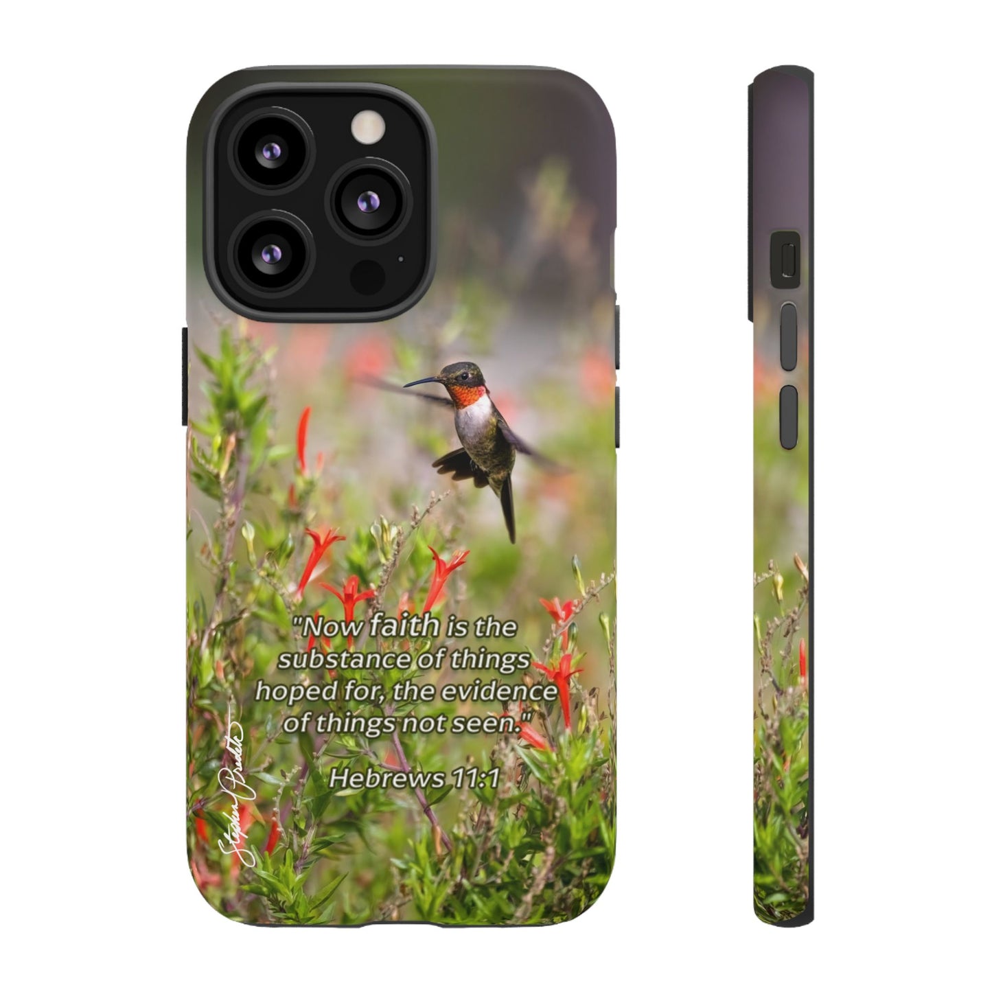 Phone Tough Case -- Heb. 11:1 -- Ruby-throated Hummingbird