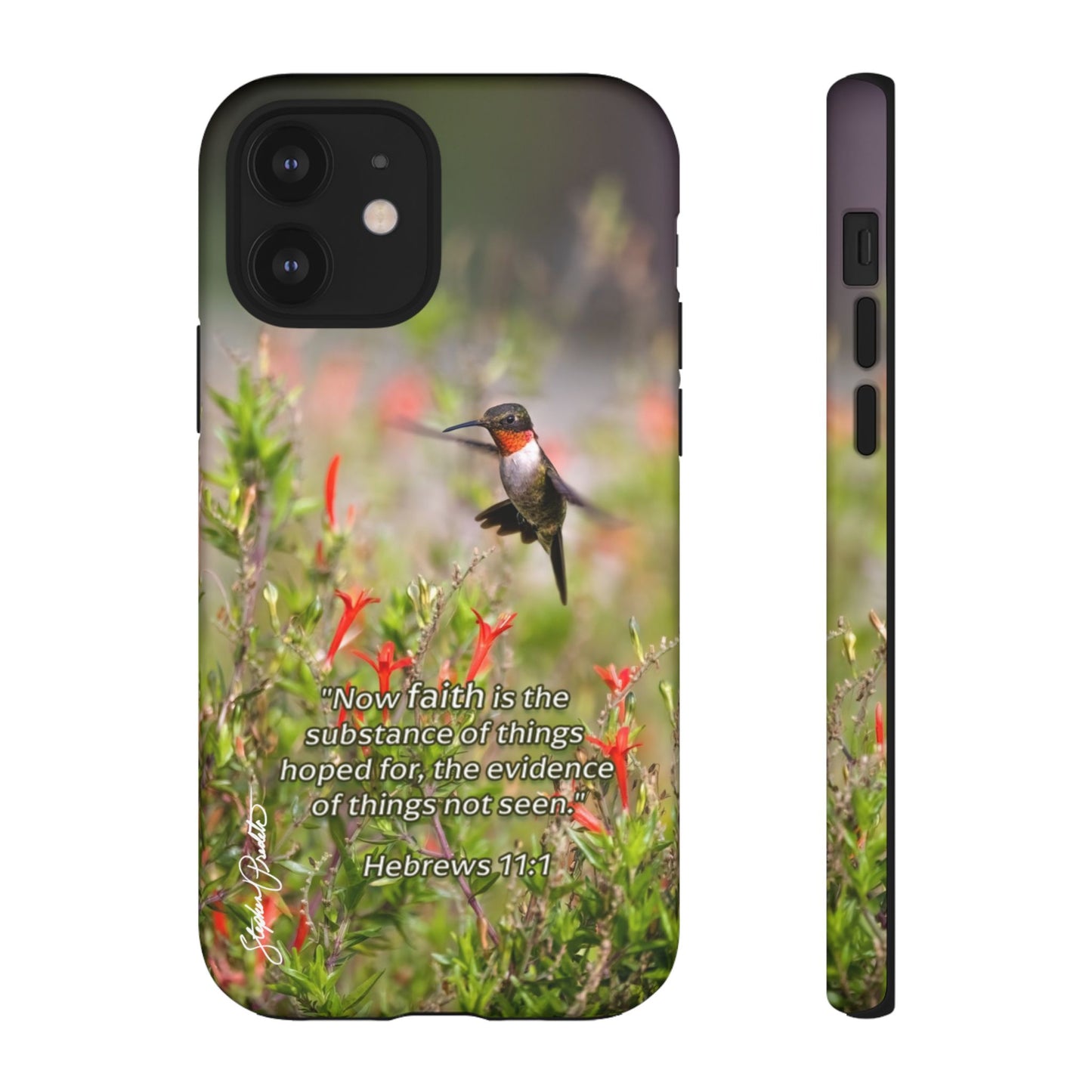 Phone Tough Case -- Heb. 11:1 -- Ruby-throated Hummingbird