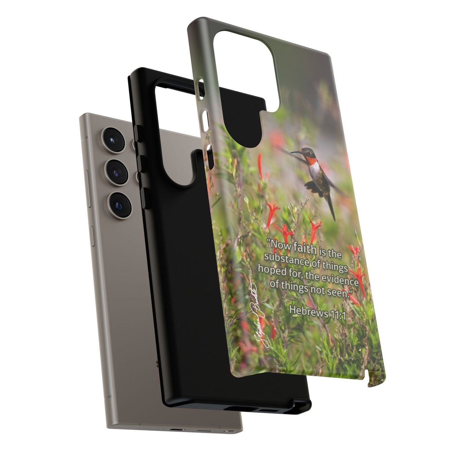 Phone Tough Case -- Heb. 11:1 -- Ruby-throated Hummingbird