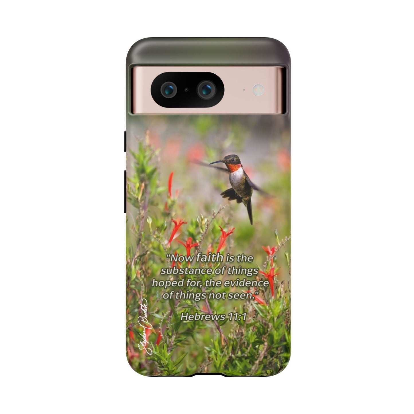 Phone Tough Case -- Heb. 11:1 -- Ruby-throated Hummingbird