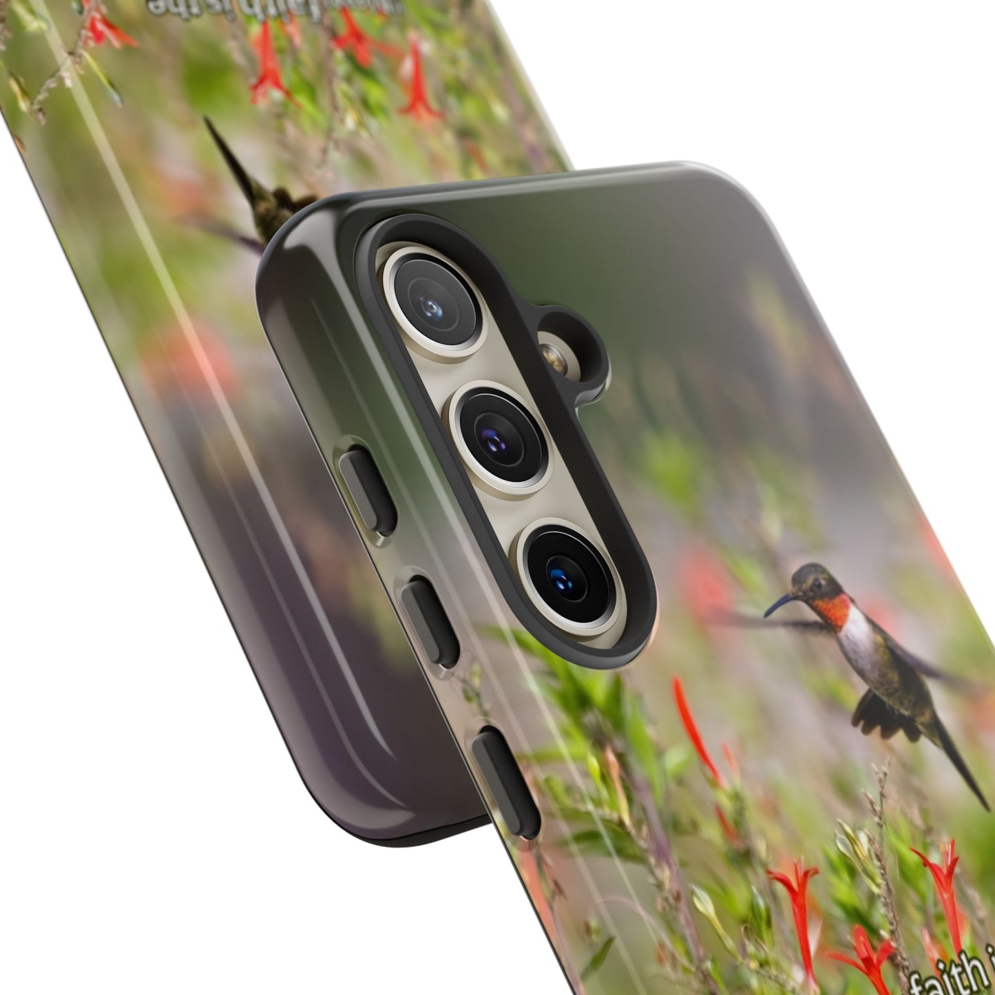 Phone Tough Case -- Heb. 11:1 -- Ruby-throated Hummingbird