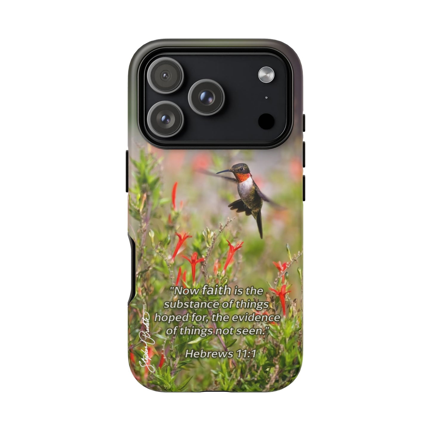 Phone Tough Case -- Heb. 11:1 -- Ruby-throated Hummingbird