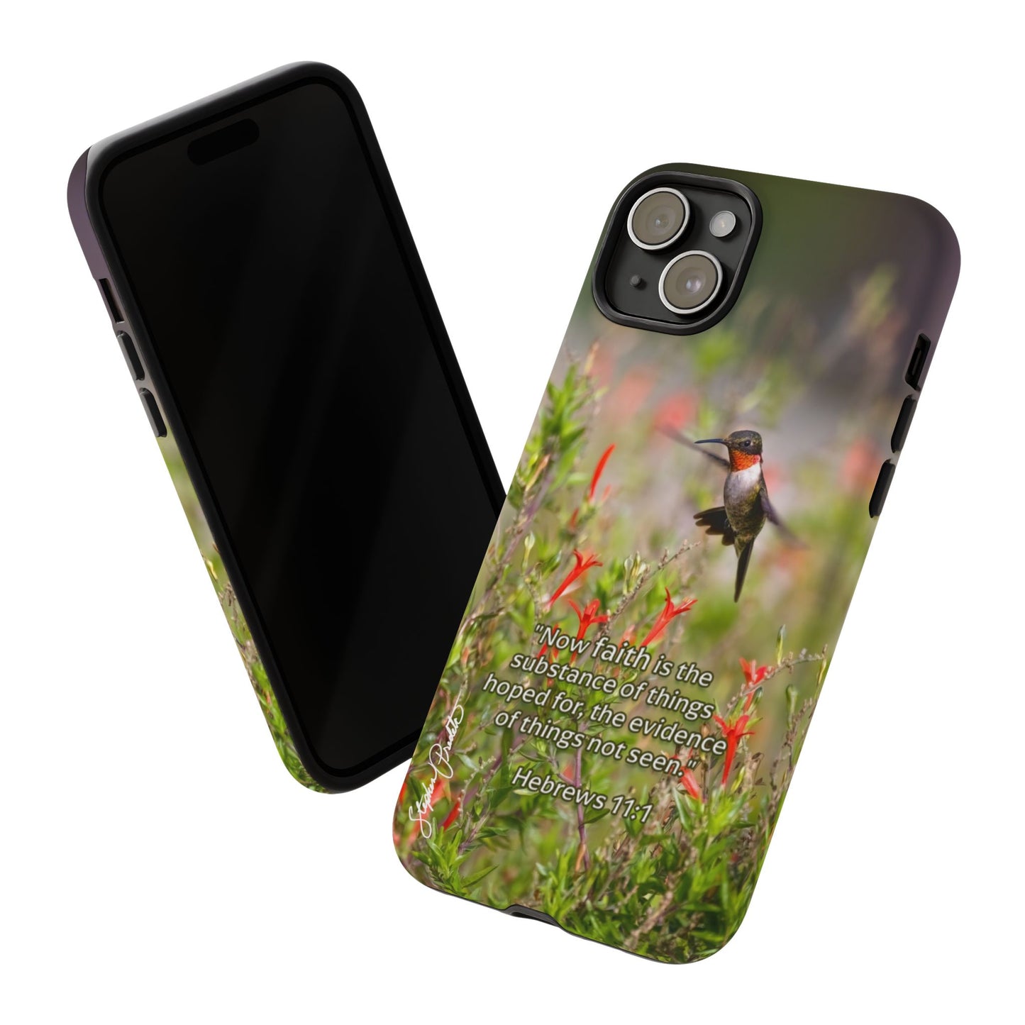 Phone Tough Case -- Heb. 11:1 -- Ruby-throated Hummingbird
