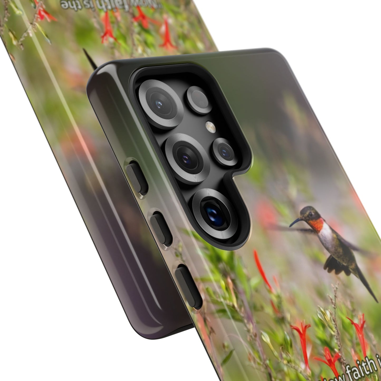 Phone Tough Case -- Heb. 11:1 -- Ruby-throated Hummingbird
