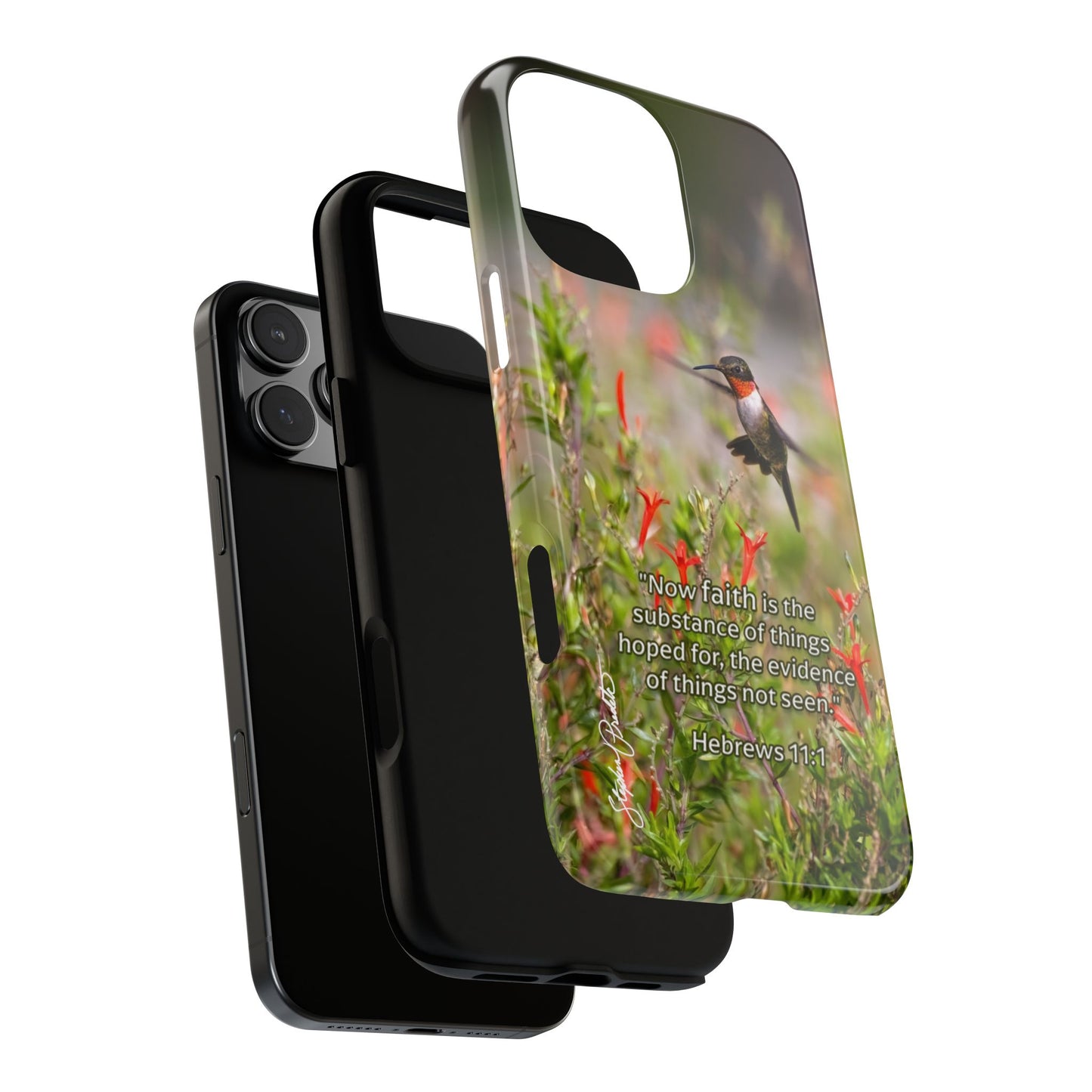 Phone Tough Case -- Heb. 11:1 -- Ruby-throated Hummingbird
