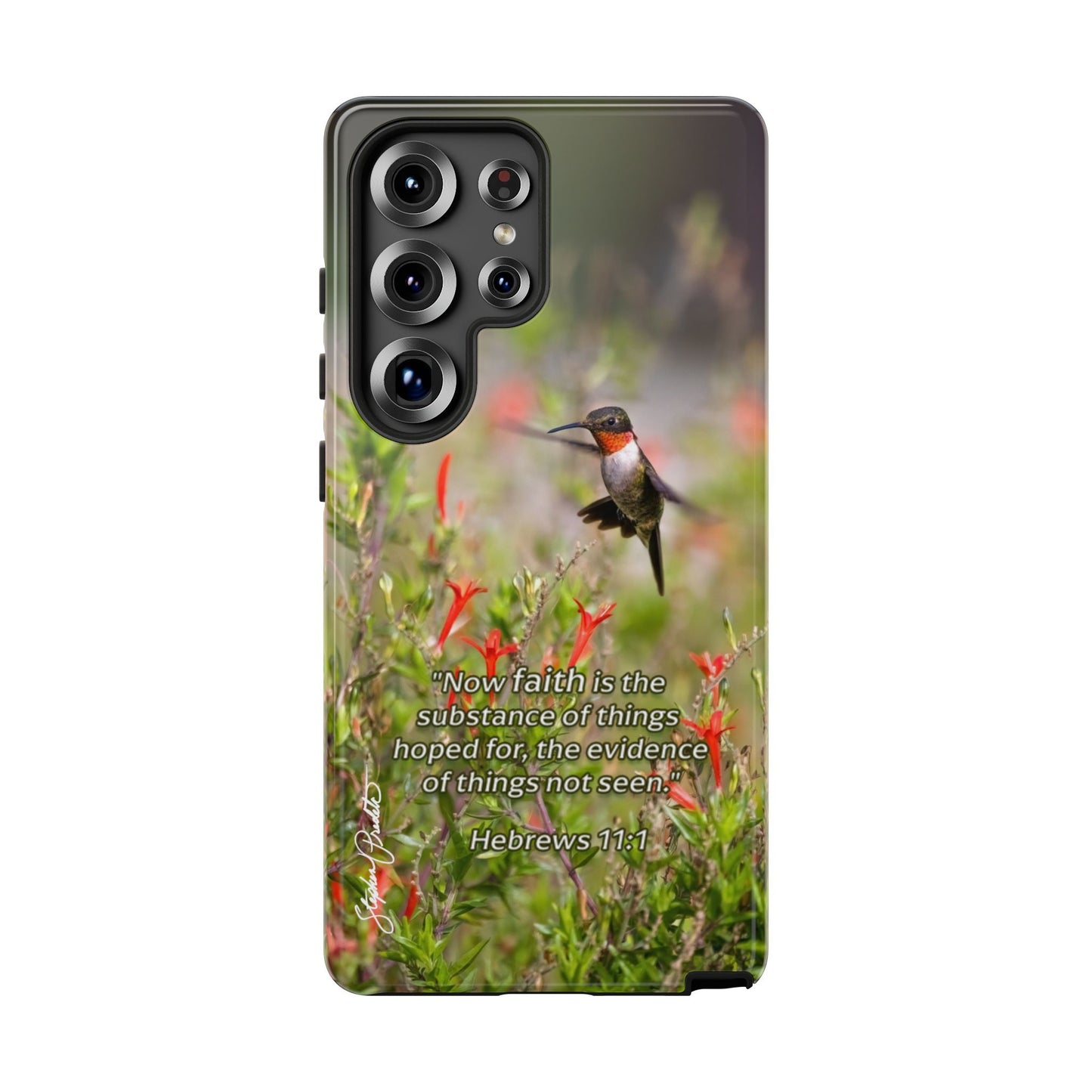 Phone Tough Case -- Heb. 11:1 -- Ruby-throated Hummingbird