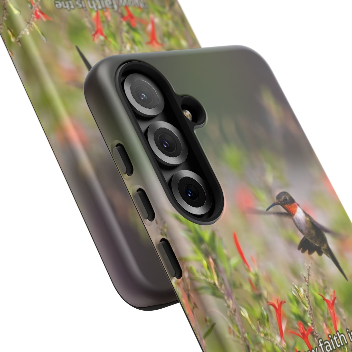 Phone Tough Case -- Heb. 11:1 -- Ruby-throated Hummingbird