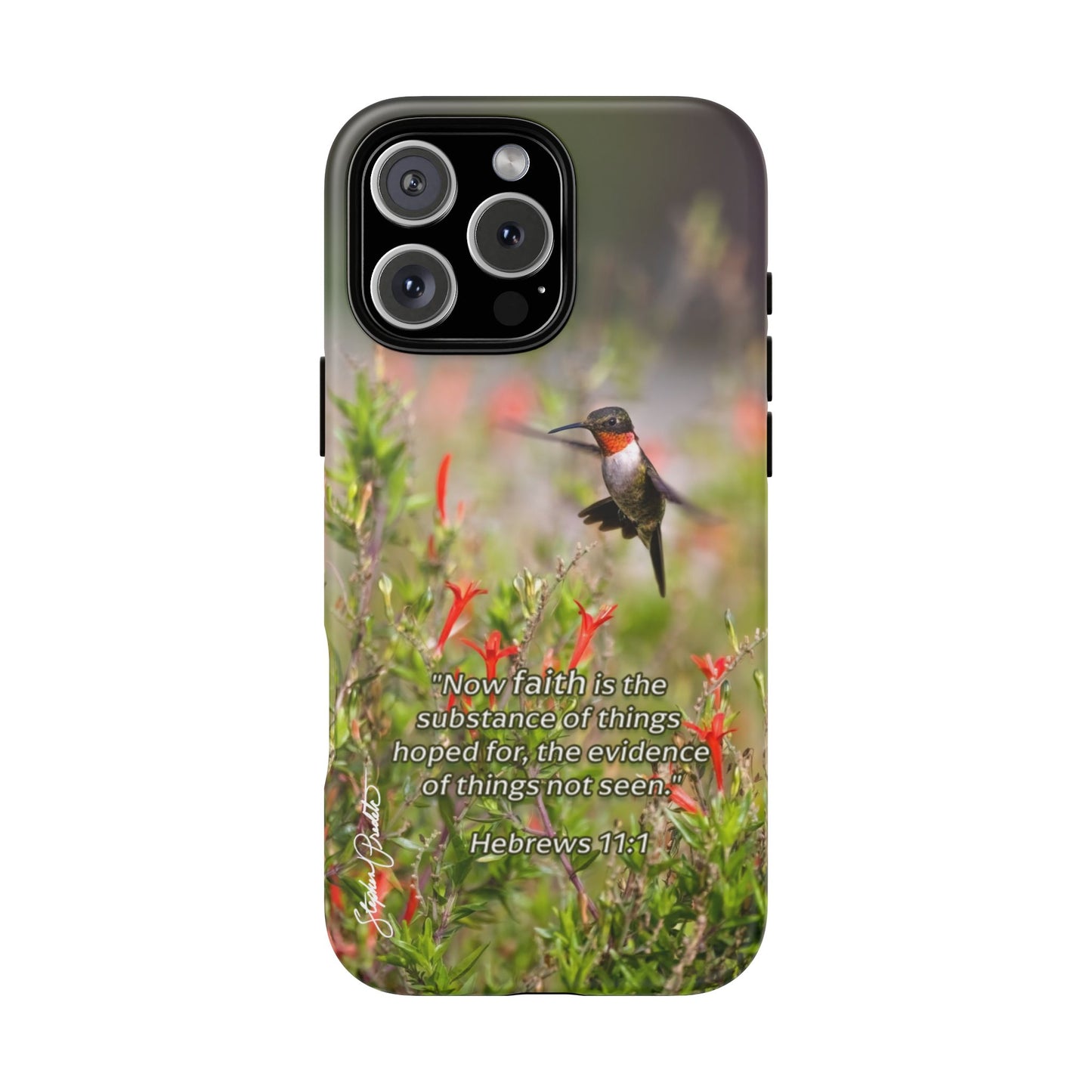 Phone Tough Case -- Heb. 11:1 -- Ruby-throated Hummingbird