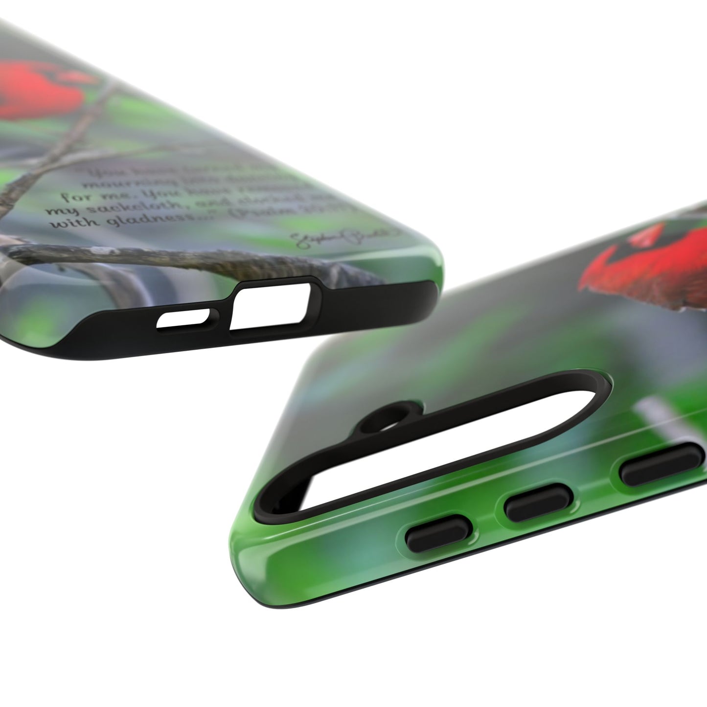 Phone Tough Case - Northern Cardinal 2 with Verse Psalm 30:11
