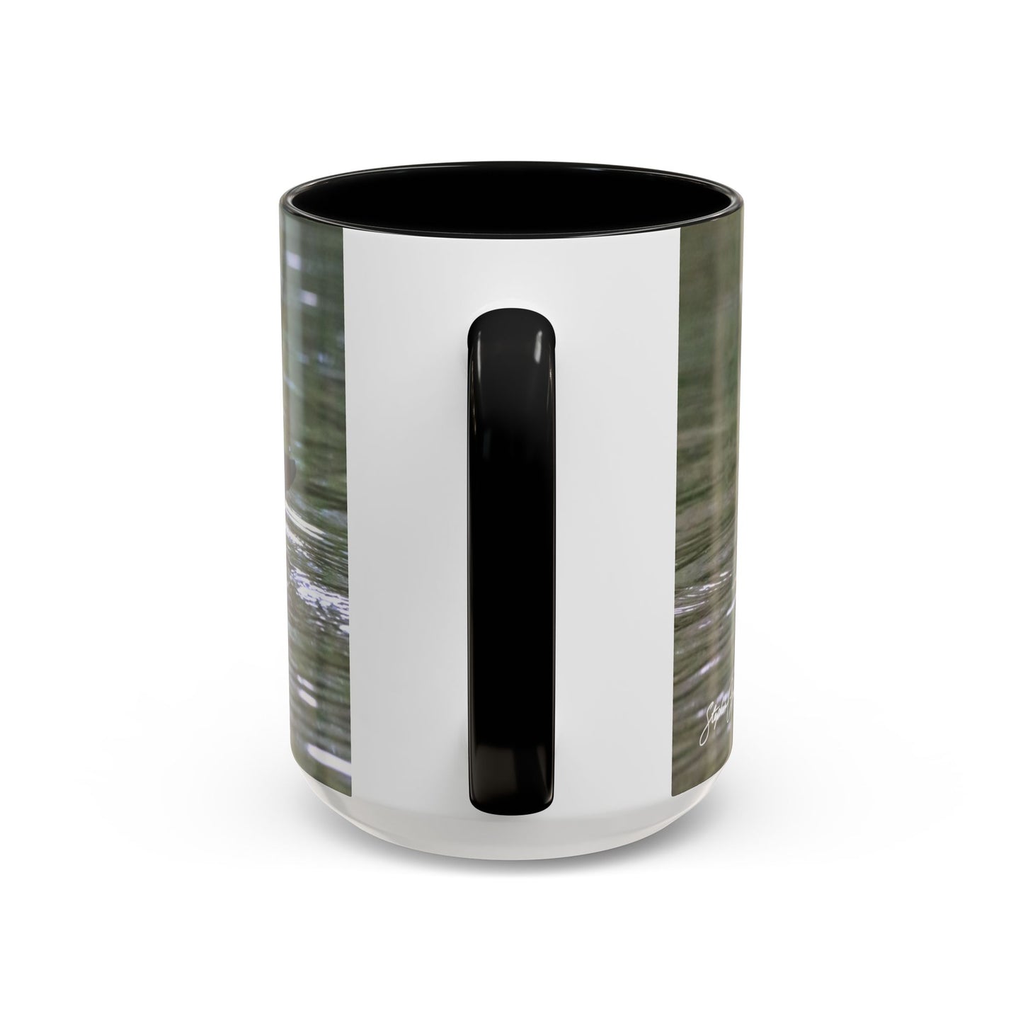 Accent Coffee Mug (11oz, 15oz) -- Wood Ducks Kissing