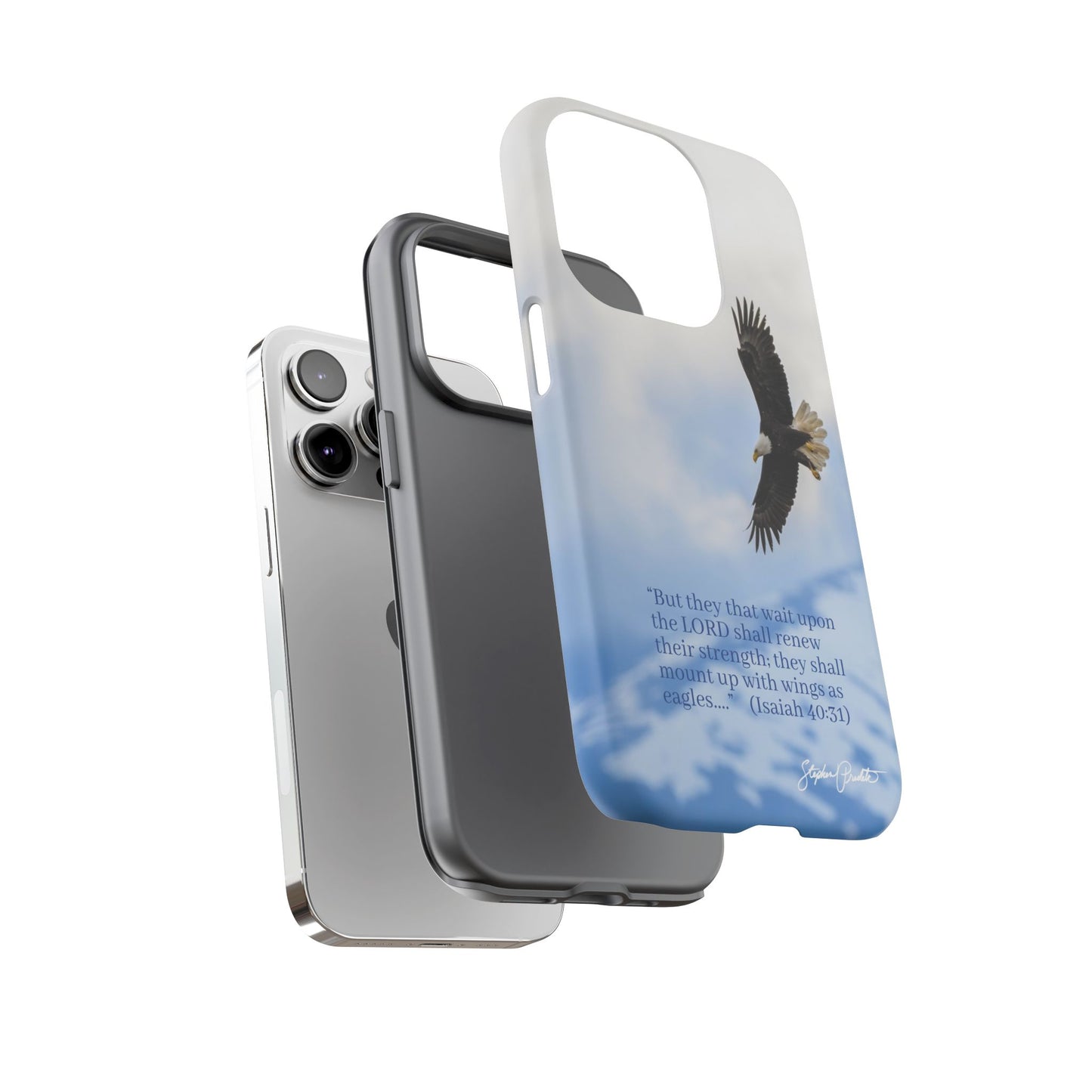 Phone Tough Case - Eagle Soaring in Alaska with Isaiah 40:31