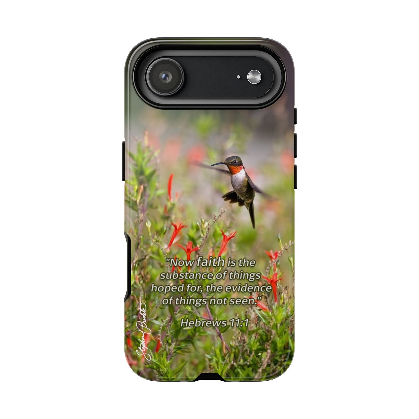 Phone Tough Case -- Heb. 11:1 -- Ruby-throated Hummingbird