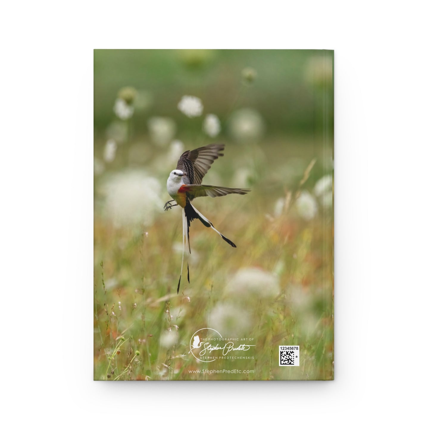 Hardcover Journal (Matte Finish) -- Scissortail Flycatcher Aerial Maneuvers