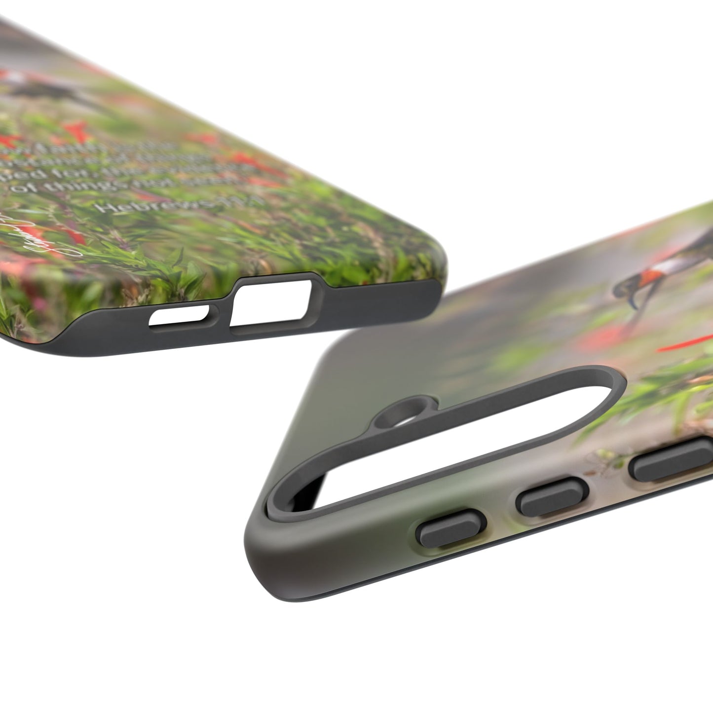 Phone Tough Case -- Heb. 11:1 -- Ruby-throated Hummingbird
