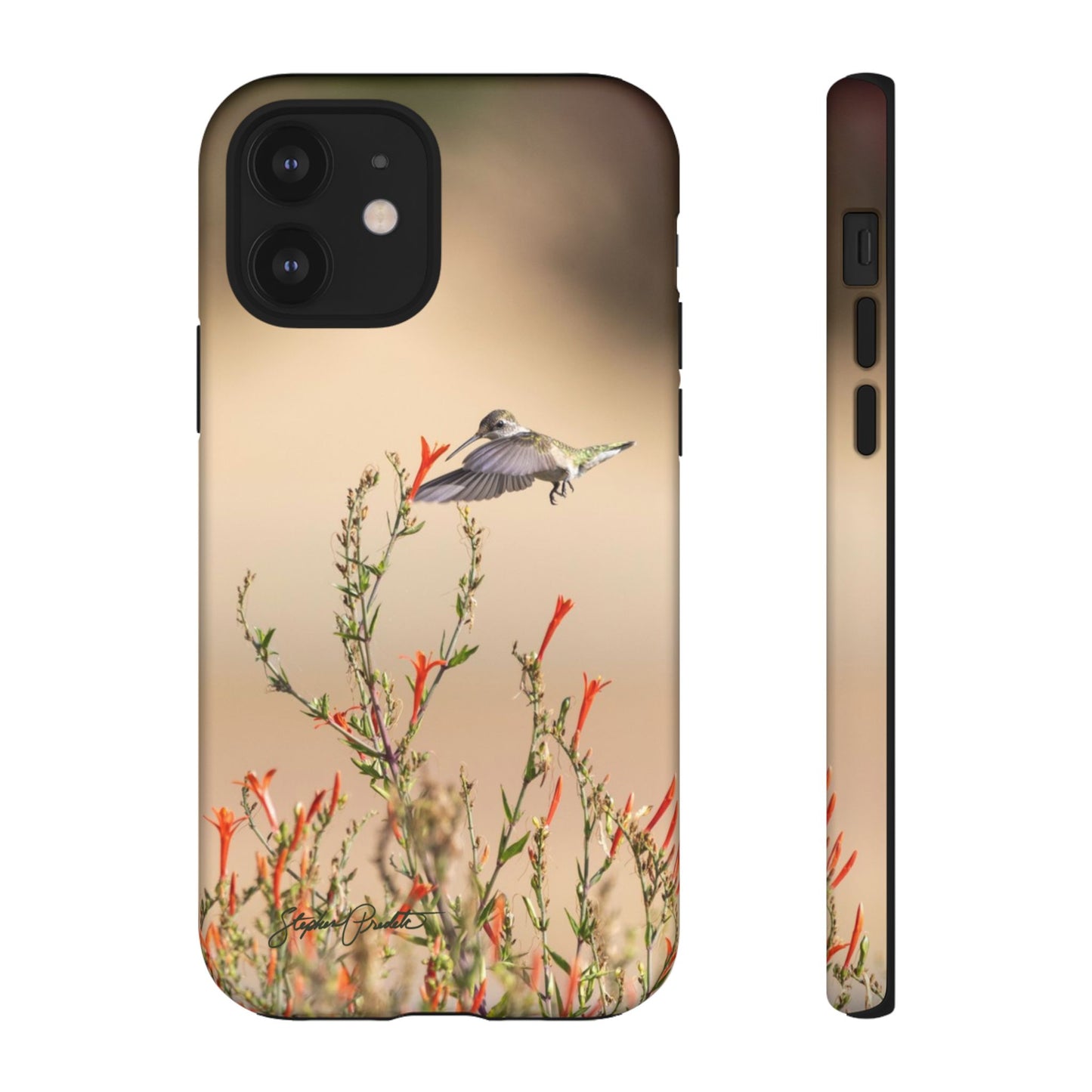 Phone Tough Case -- Hummingbird at Red Flowers