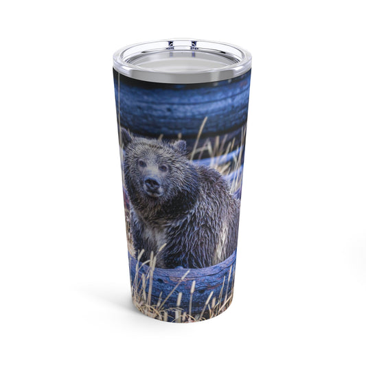 Tumbler 20oz - Grizzly Bear Stare Photo