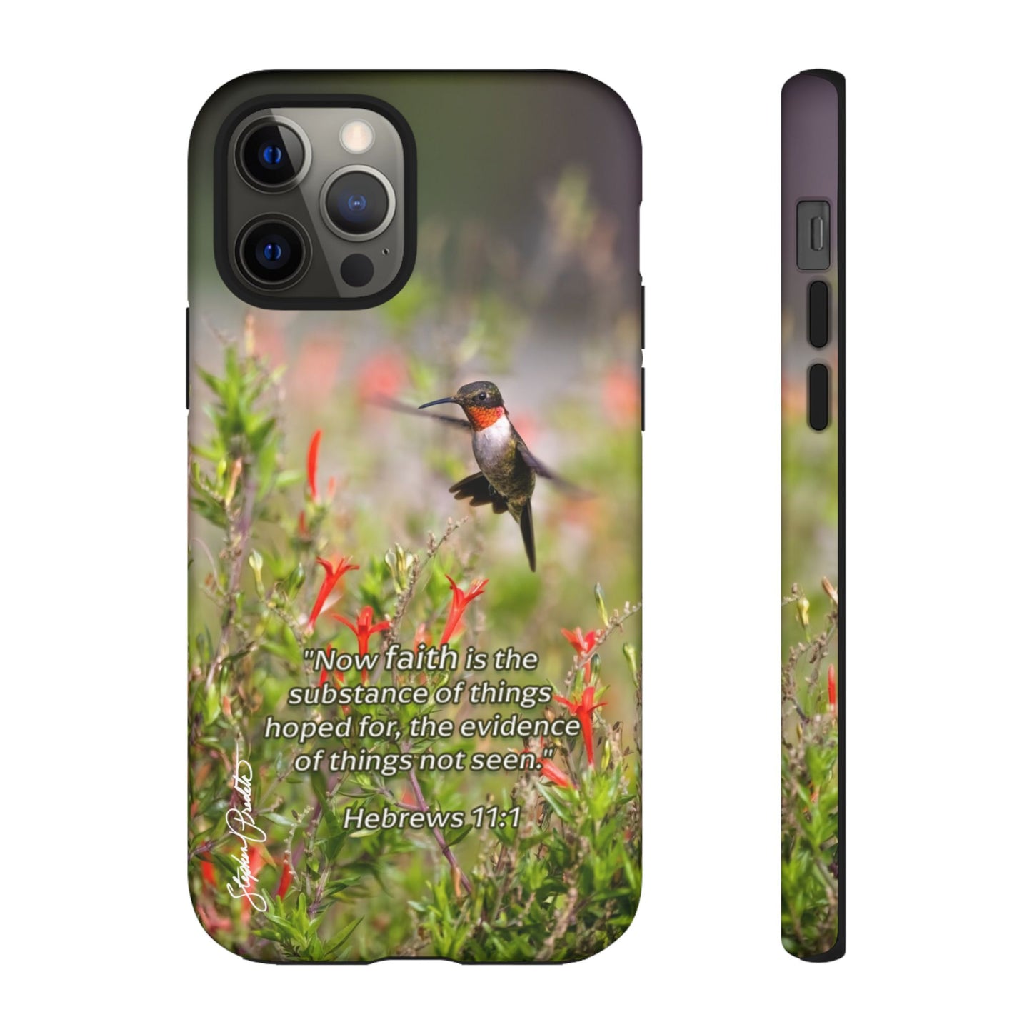 Phone Tough Case -- Heb. 11:1 -- Ruby-throated Hummingbird