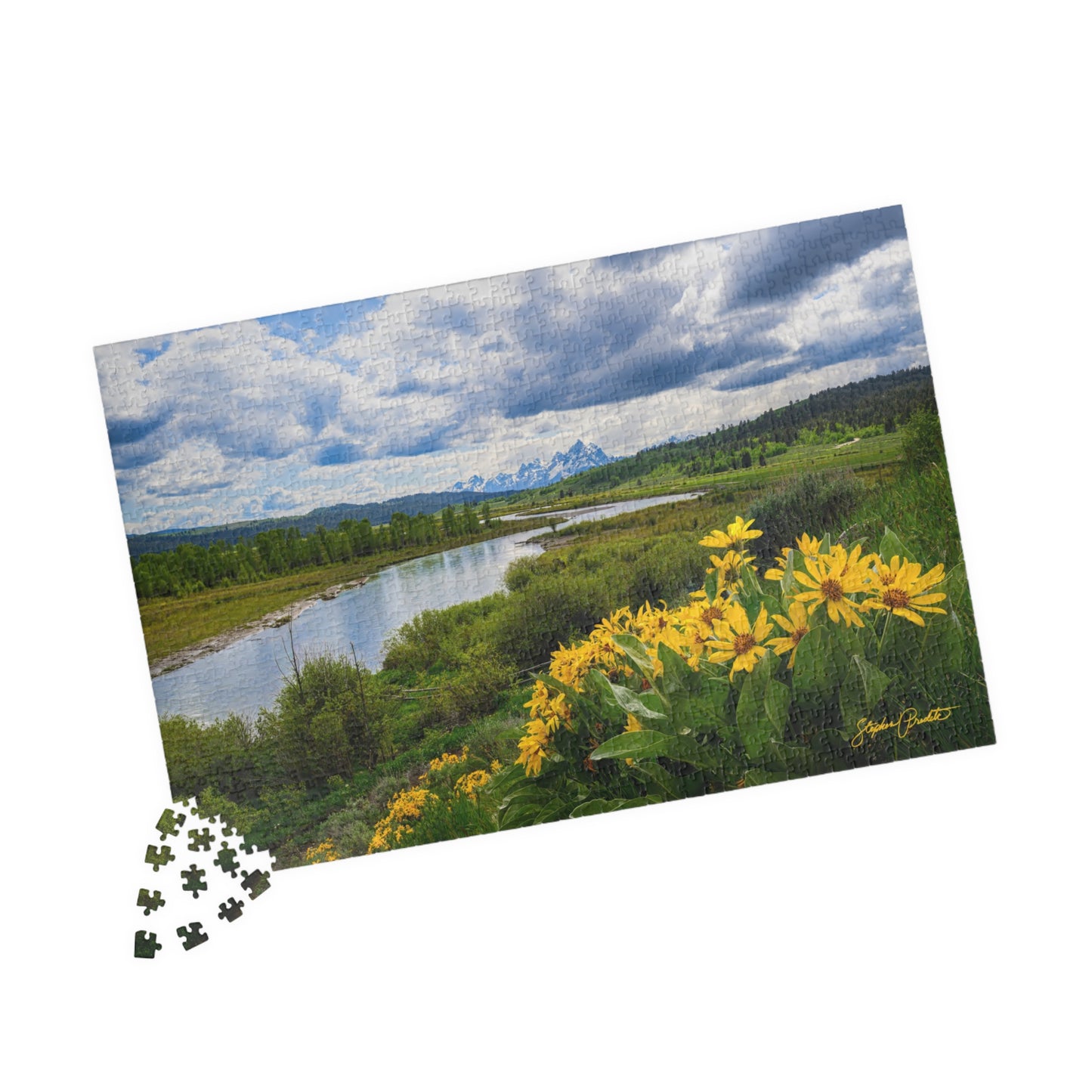 Scenic River Meadow Jigsaw Puzzle — Wildflower Landscape 110–1014 Pieces