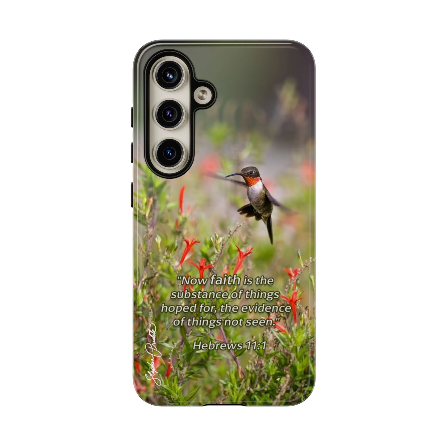 Phone Tough Case -- Heb. 11:1 -- Ruby-throated Hummingbird