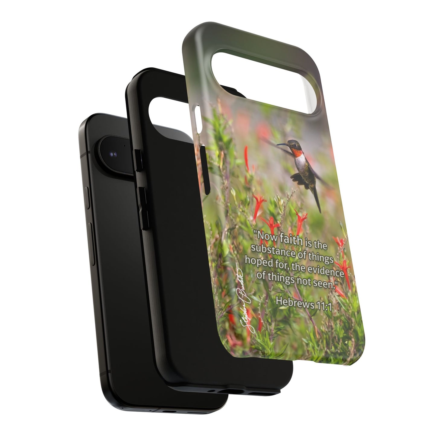 Phone Tough Case -- Heb. 11:1 -- Ruby-throated Hummingbird