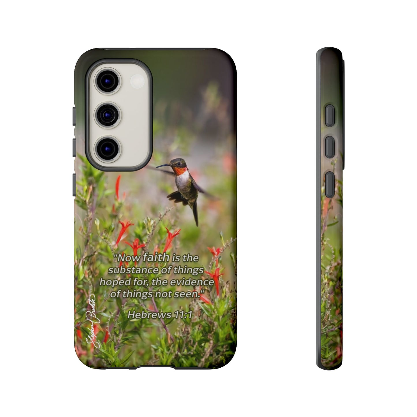 Phone Tough Case -- Heb. 11:1 -- Ruby-throated Hummingbird