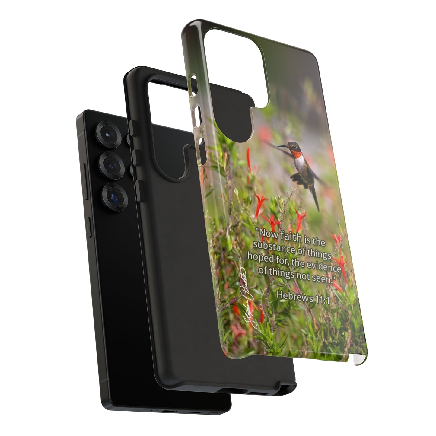 Phone Tough Case -- Heb. 11:1 -- Ruby-throated Hummingbird