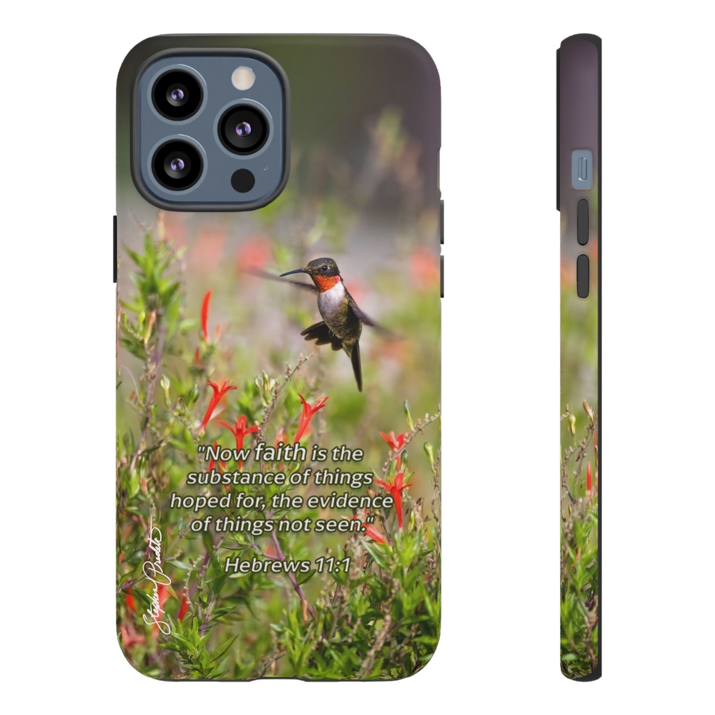 Phone Tough Case -- Heb. 11:1 -- Ruby-throated Hummingbird
