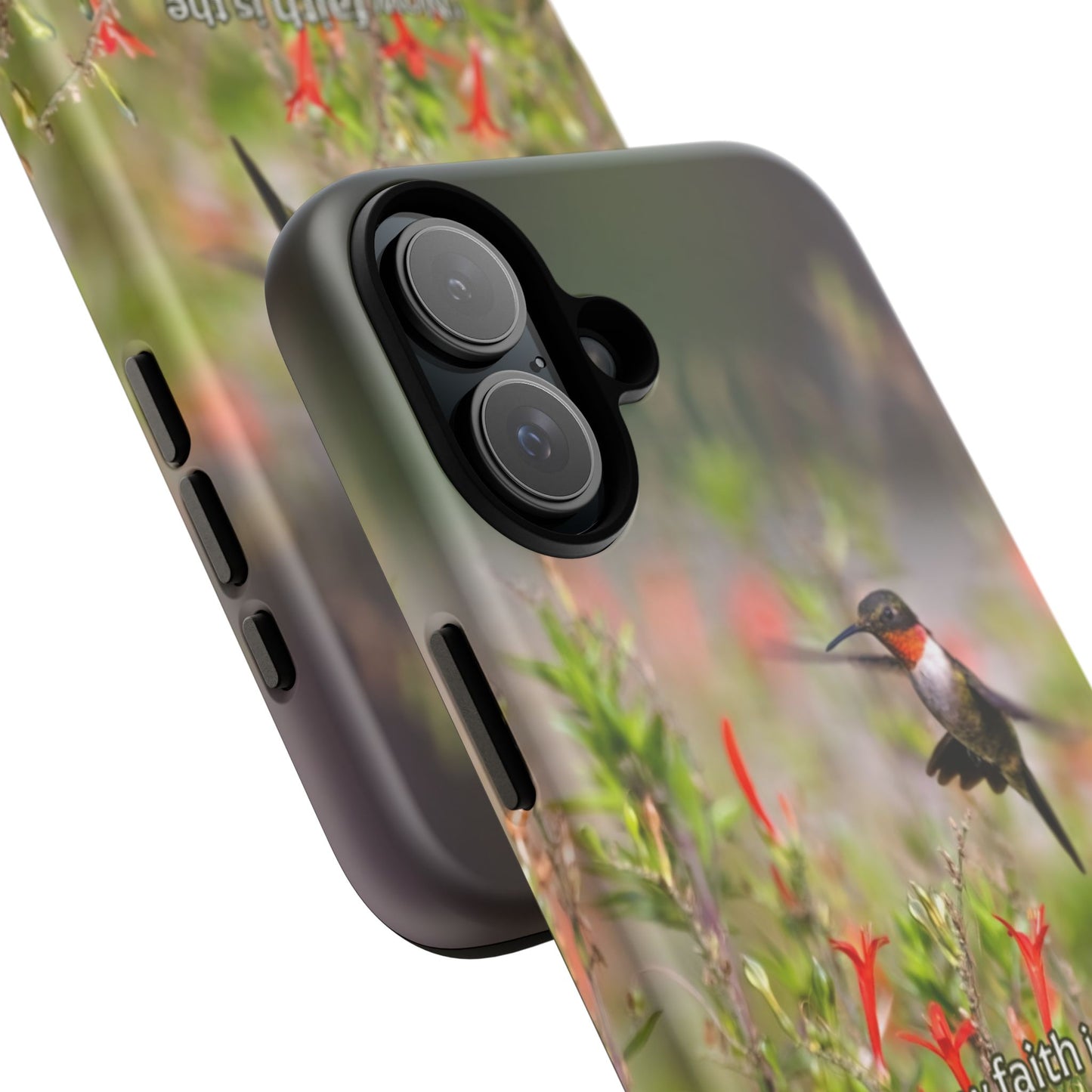 Phone Tough Case -- Heb. 11:1 -- Ruby-throated Hummingbird