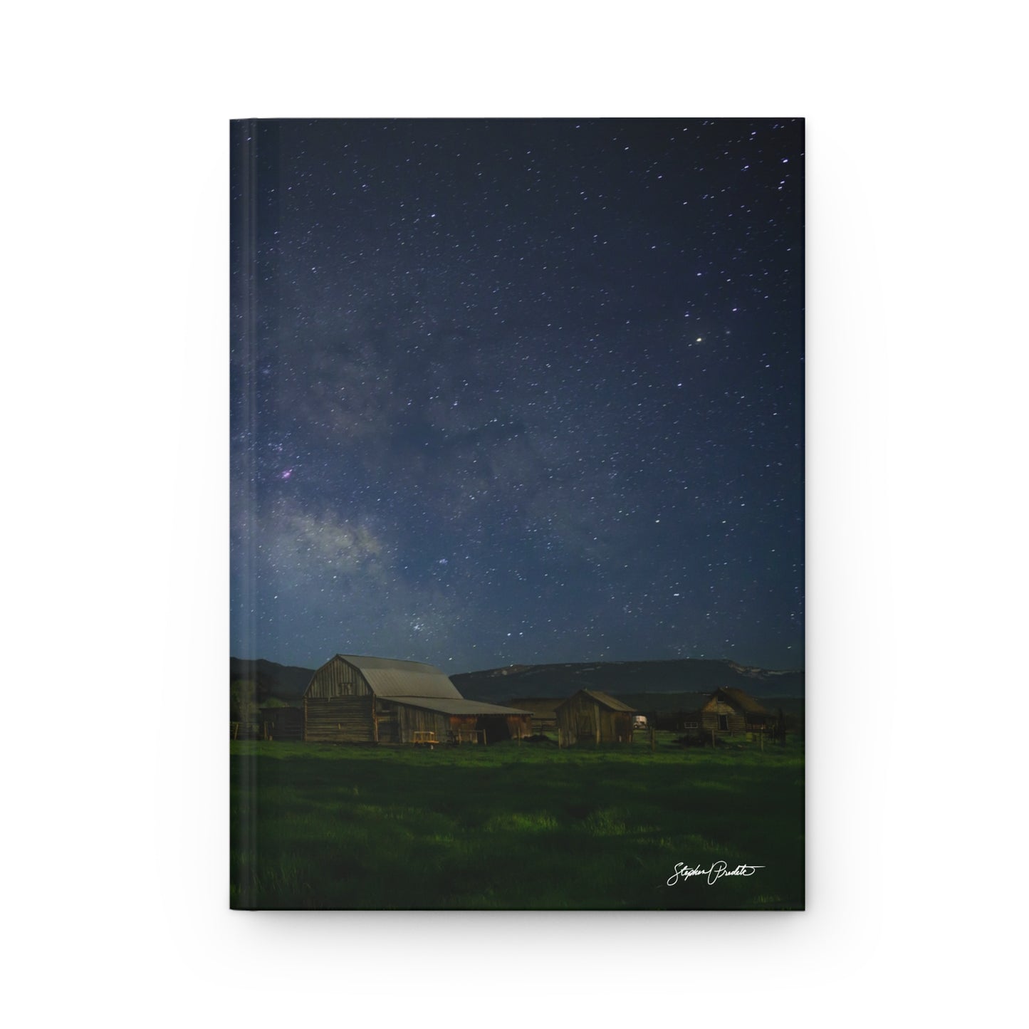 Hardcover Journal (Matte Finish) – Psalm 8:3-5 Milky Way Starry Night Farm — Writing Notebook