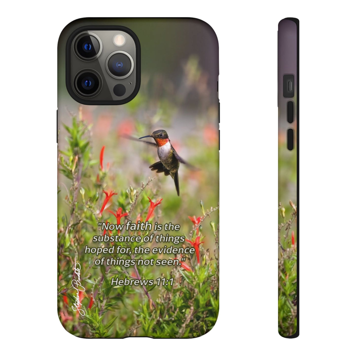 Phone Tough Case -- Heb. 11:1 -- Ruby-throated Hummingbird