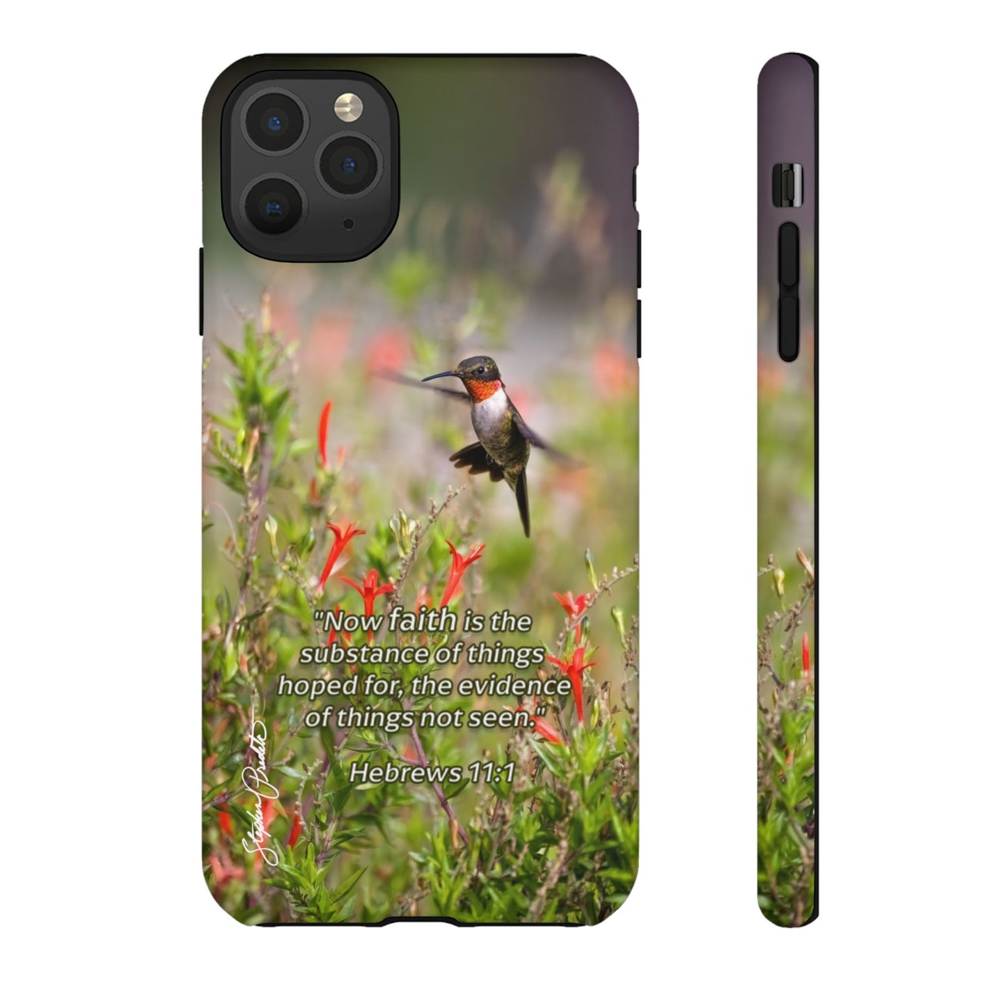 Phone Tough Case -- Heb. 11:1 -- Ruby-throated Hummingbird