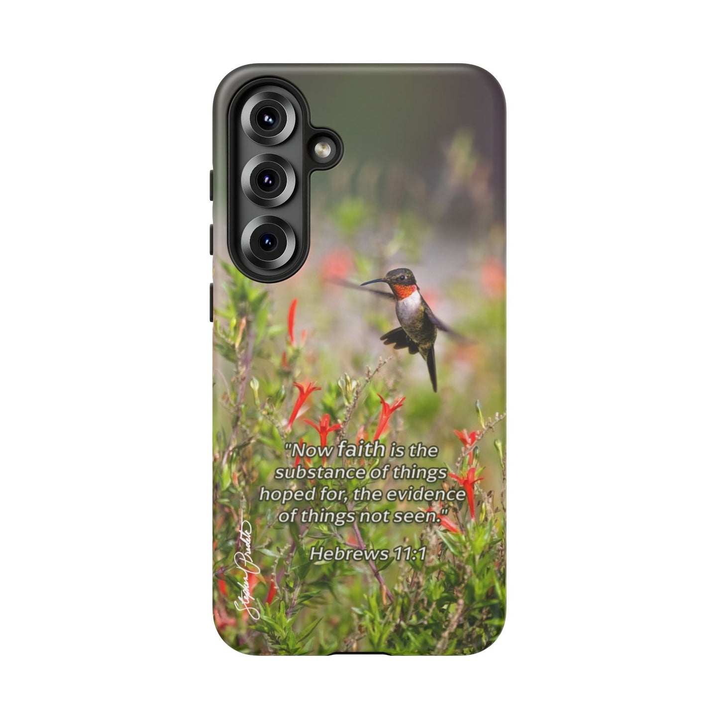 Phone Tough Case -- Heb. 11:1 -- Ruby-throated Hummingbird