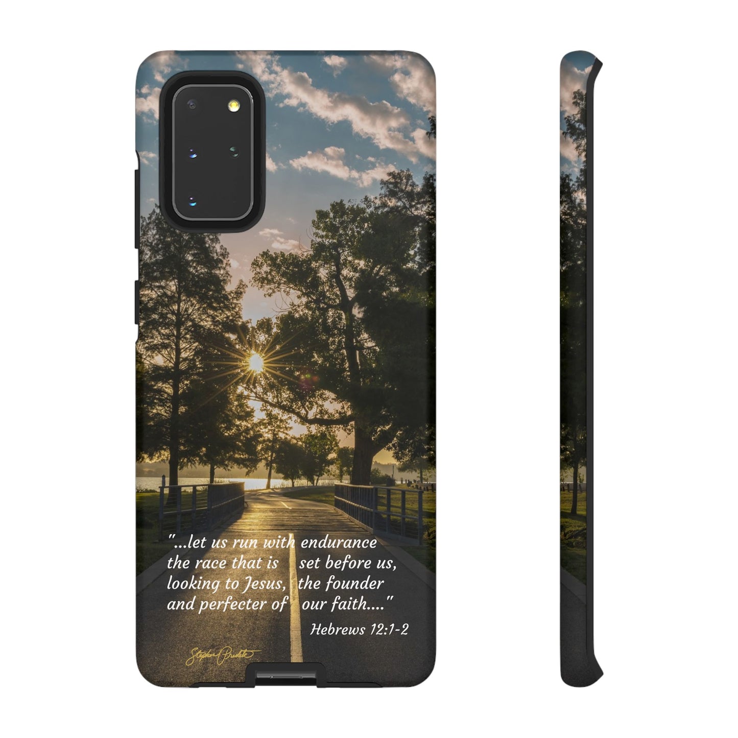 Phone Tough Case -- Heb. 12:1-2 -- Sunrise on the Running Path at White Rock Lake